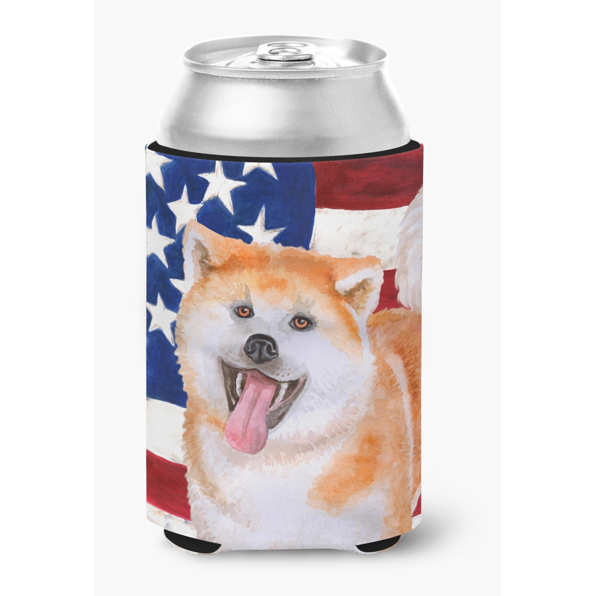&quotCaroline's Treasures Akita Patriotic Decorative Can Hugger, Multicolor"