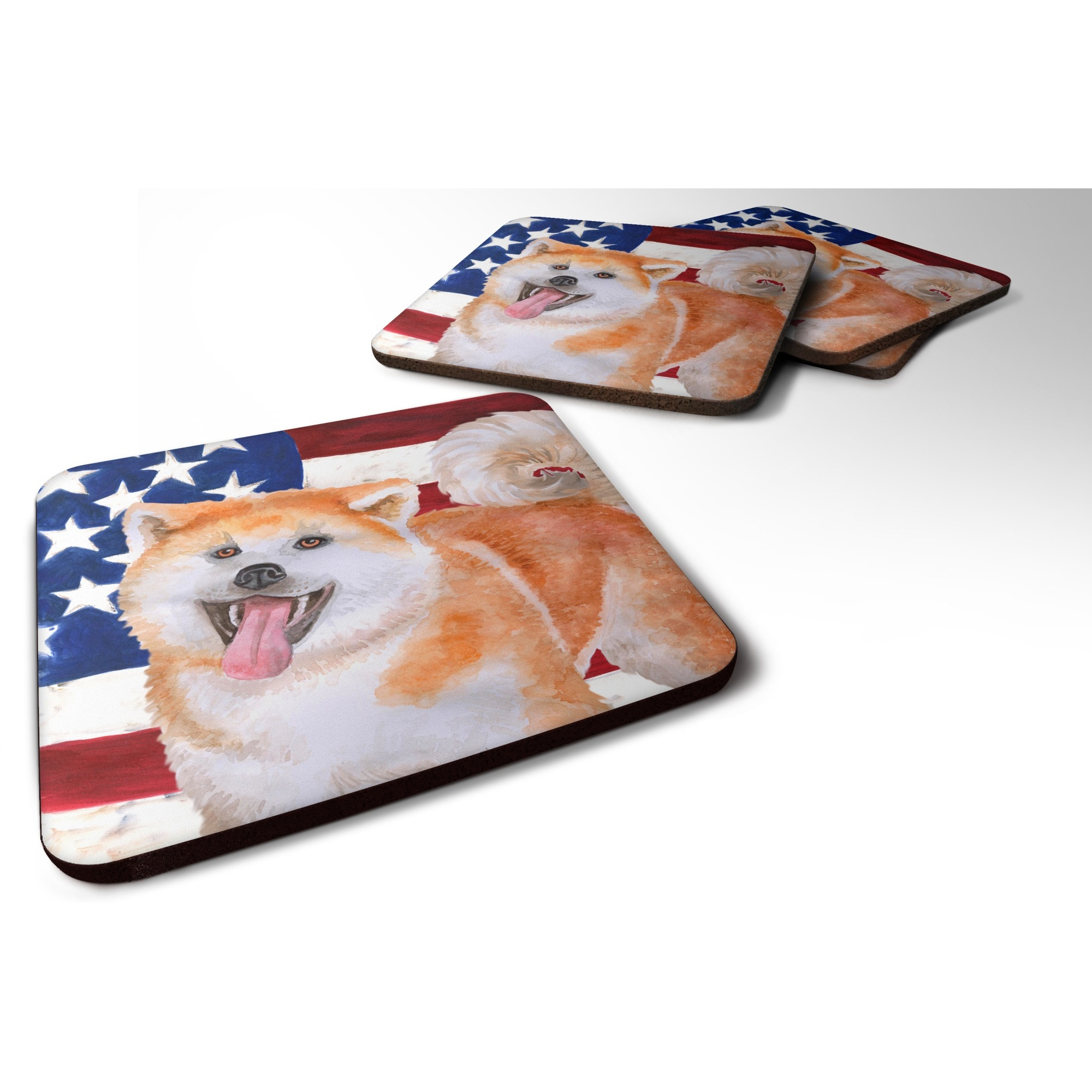&quotCaroline's Treasures Akita Patriotic Decorative coasters, Multicolor"