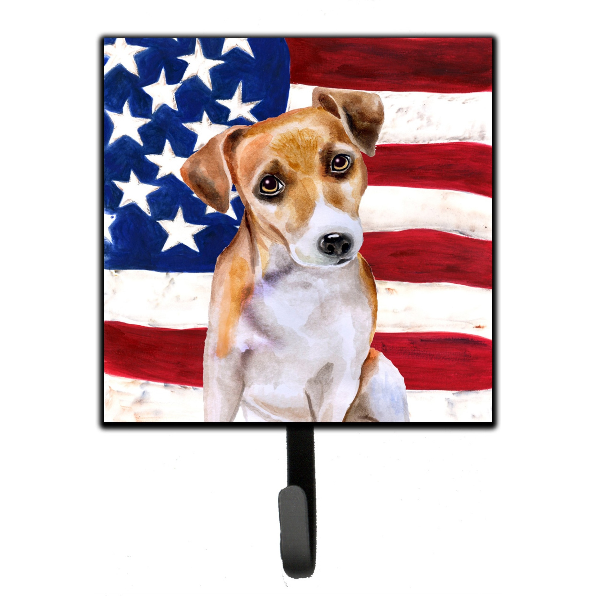 &quotCaroline's Treasures Jack Russell Terrier 2 Patriotic Wall Hook, Small, Multicolor"