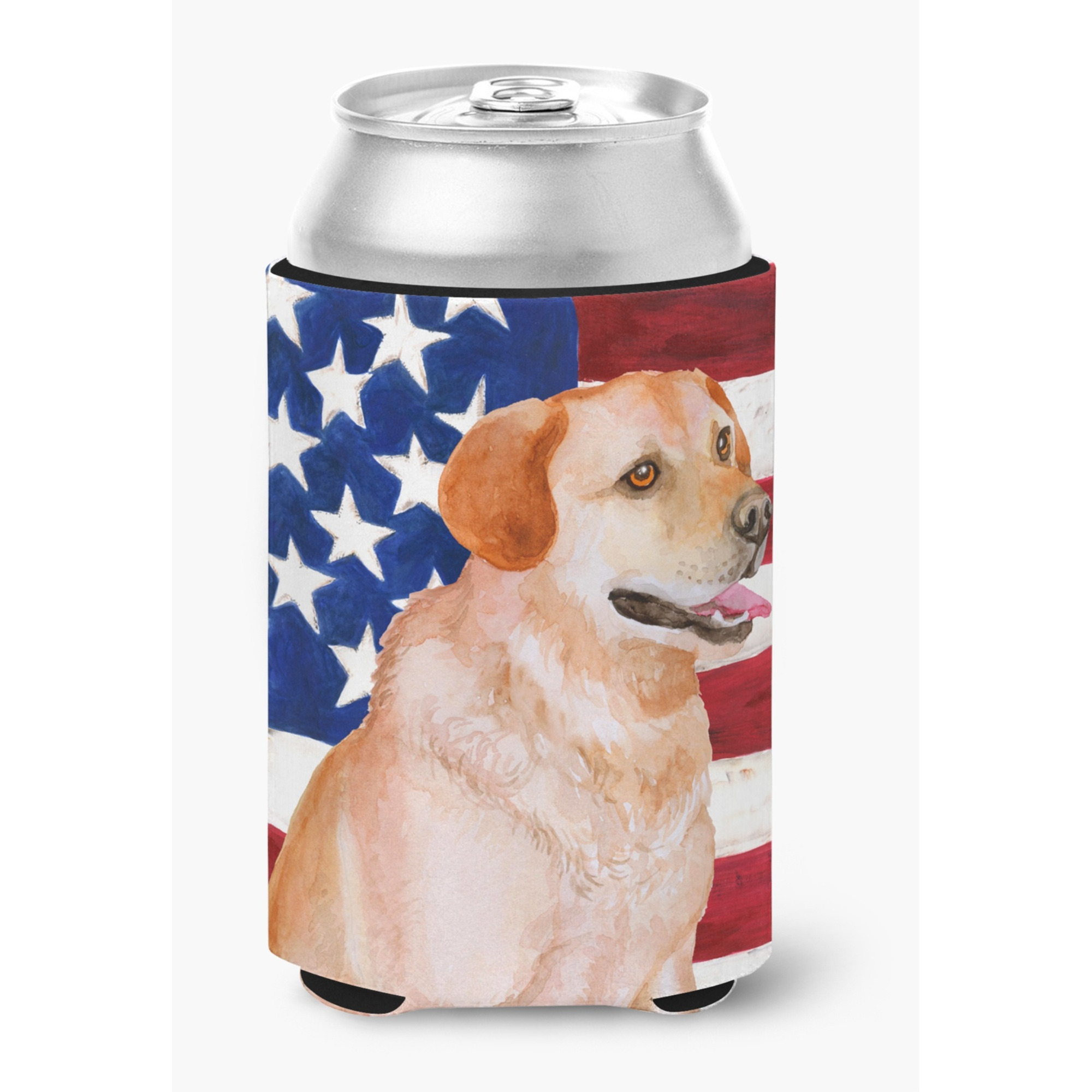 &quotCaroline's Treasures Labrador Retriever Patriotic Decorative Can Hugger, Multicolor"
