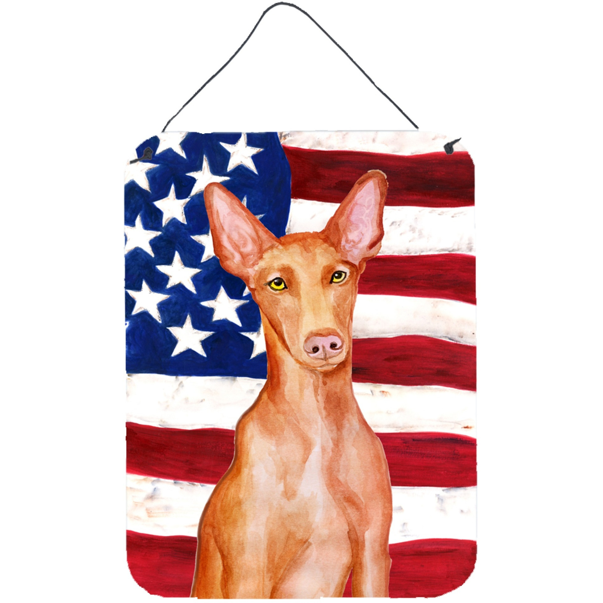 &quotCaroline's Treasures Pharaoh Hound Patriotic Metal Print, 16"" x 12"", Multicolor"