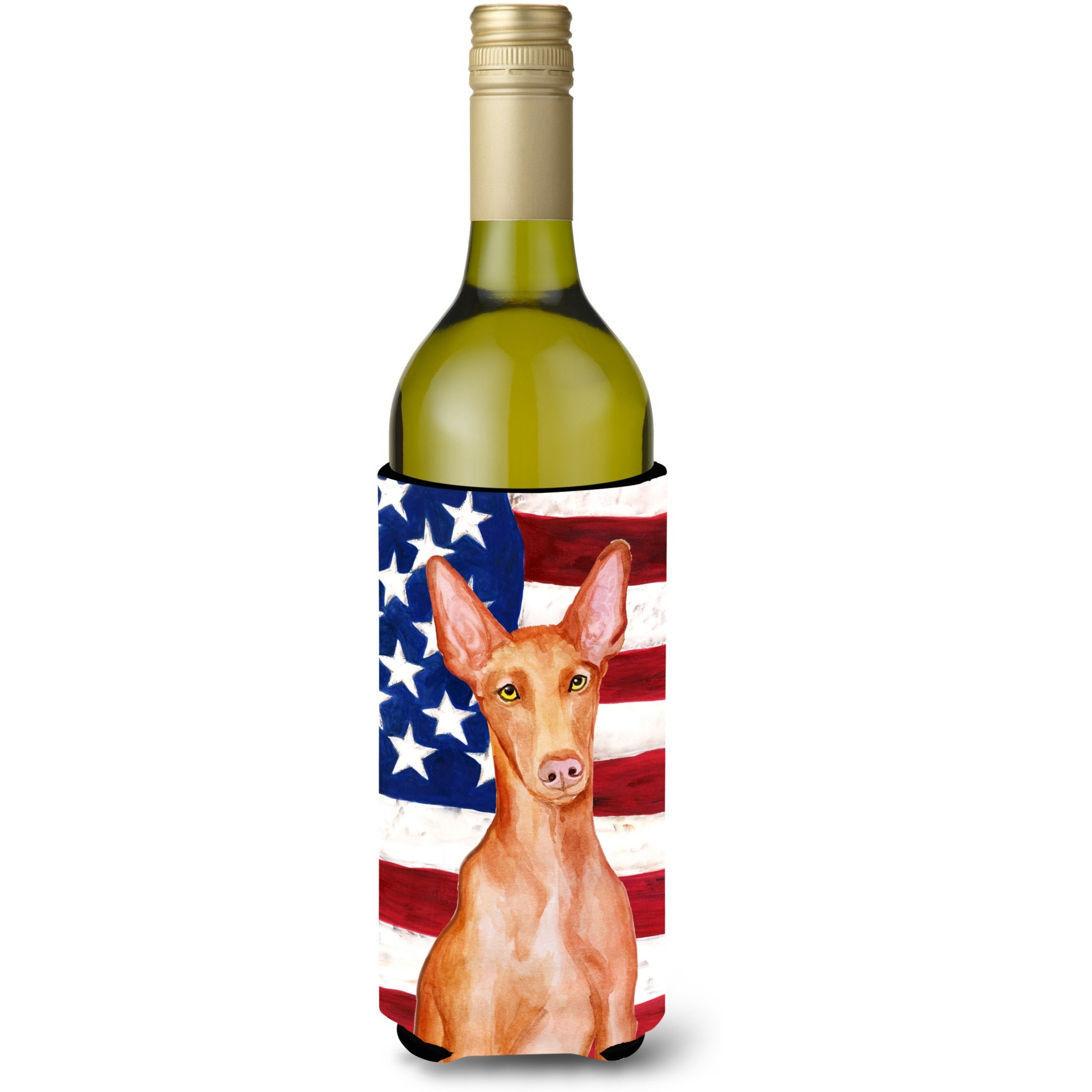 &quotCaroline's Treasures Pharaoh Hound Patriotic Decorative Bottle Hugger, 750ml, Multicolor"