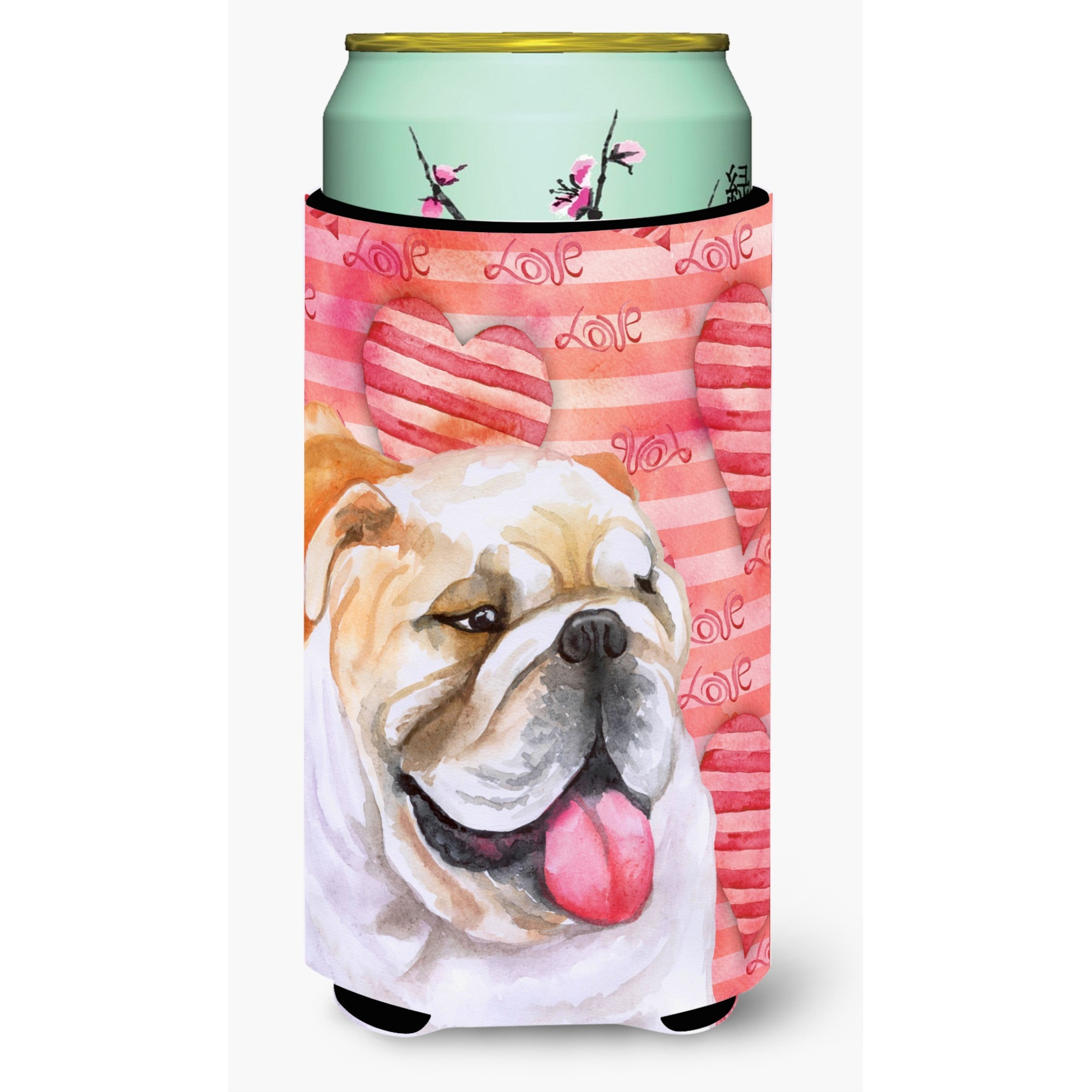 &quotCaroline's Treasures English Bulldog Love Decorative Can Hugger, Tall Boy, Multicolor"