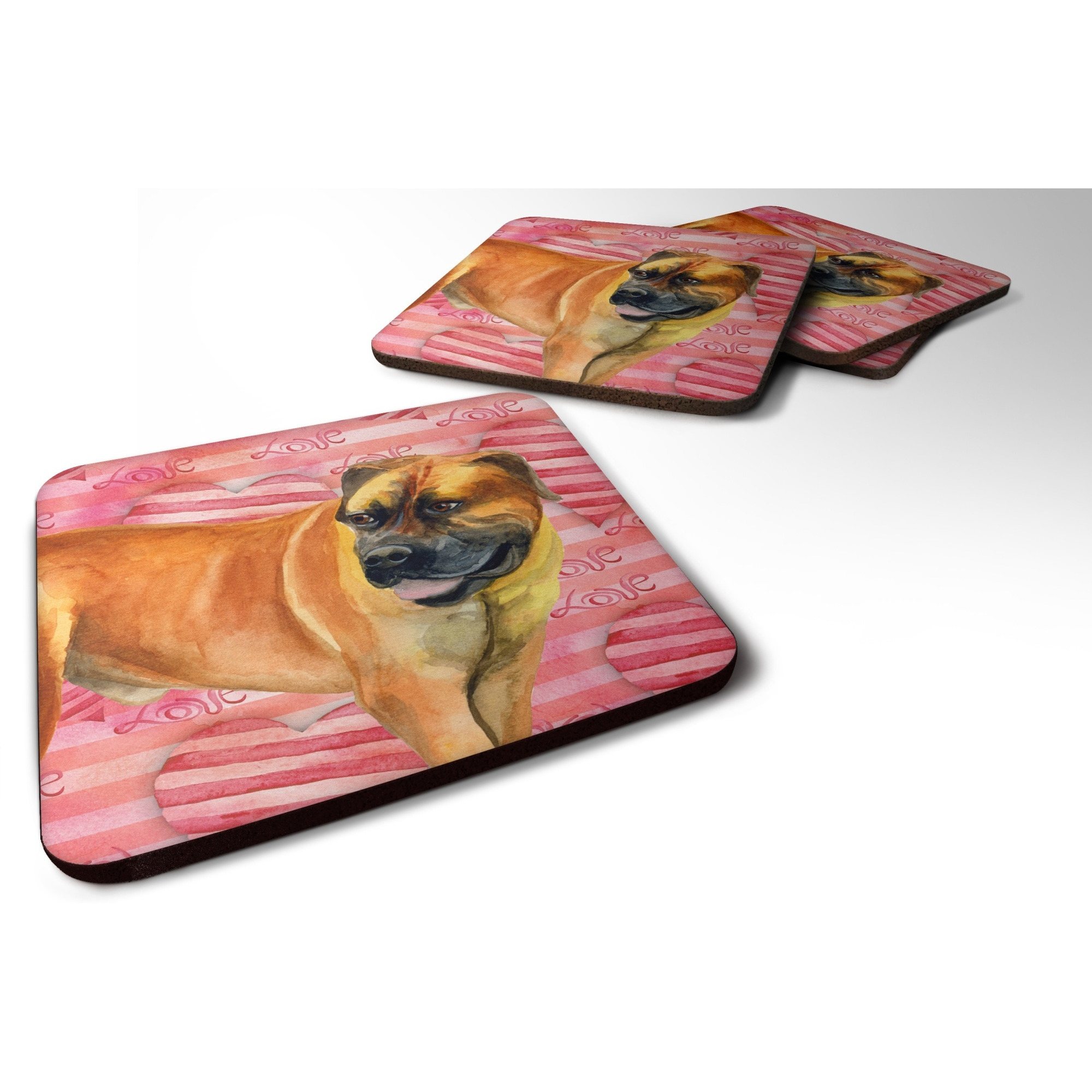 &quotCaroline's Treasures Boerboel Mastiff Love Decorative coasters, Multicolor"