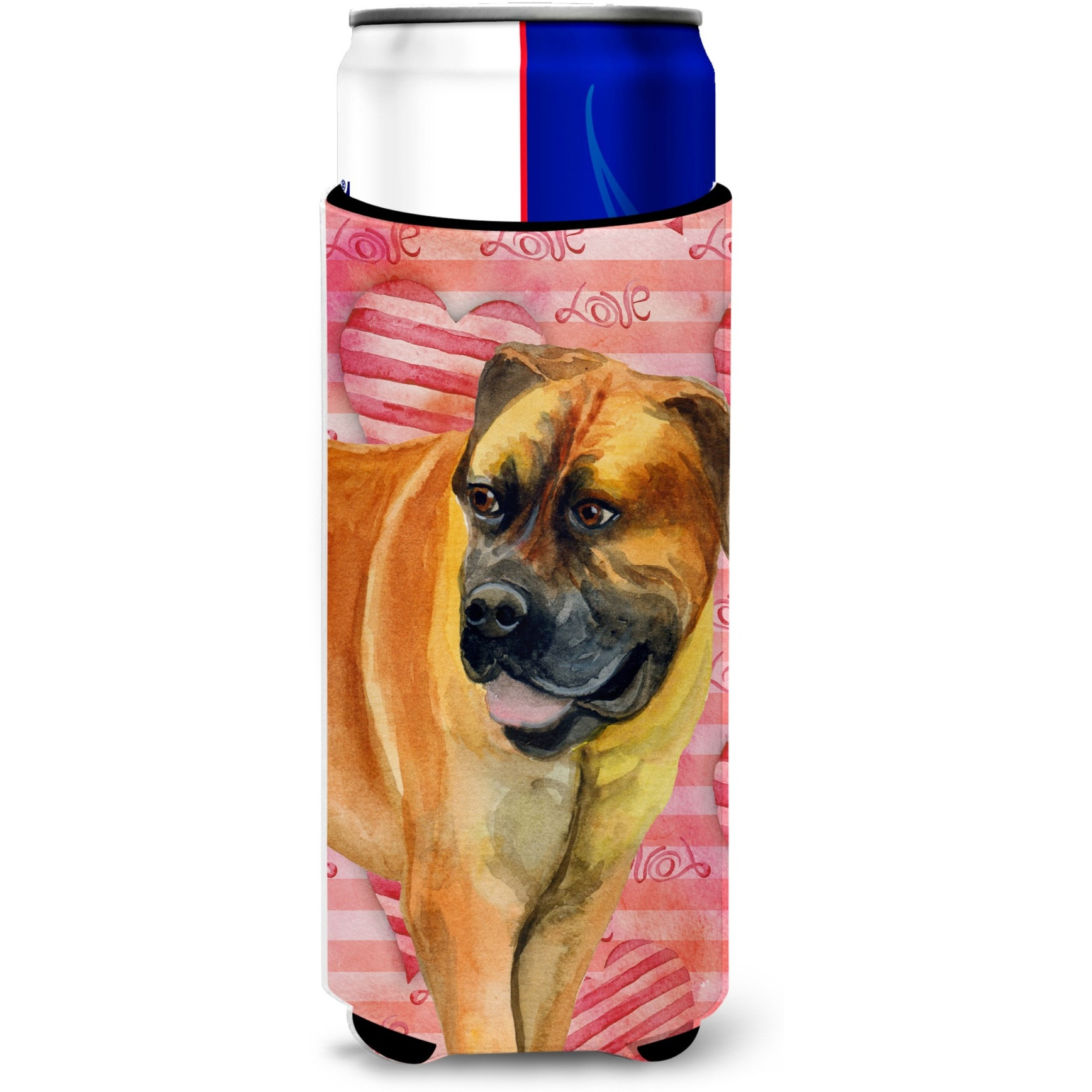 &quotCaroline's Treasures Boerboel Mastiff Love Decorative Can Hugger, Slim, Multicolor"