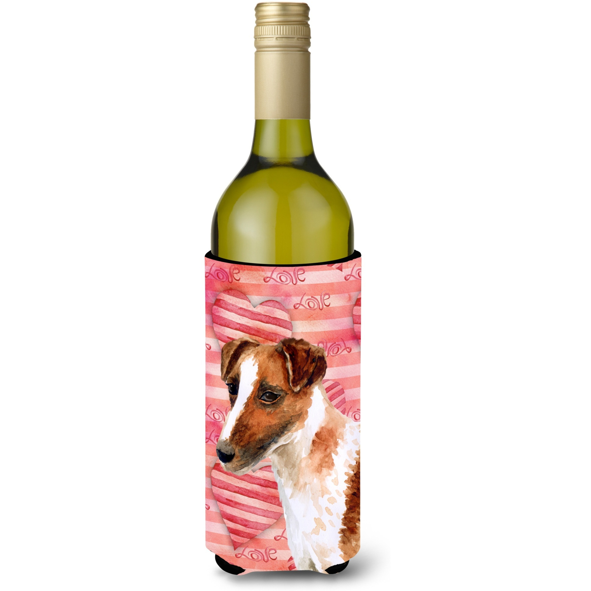 &quotCaroline's Treasures Smooth Fox Terrier Love Decorative Bottle Hugger, 750ml, Multicolor"