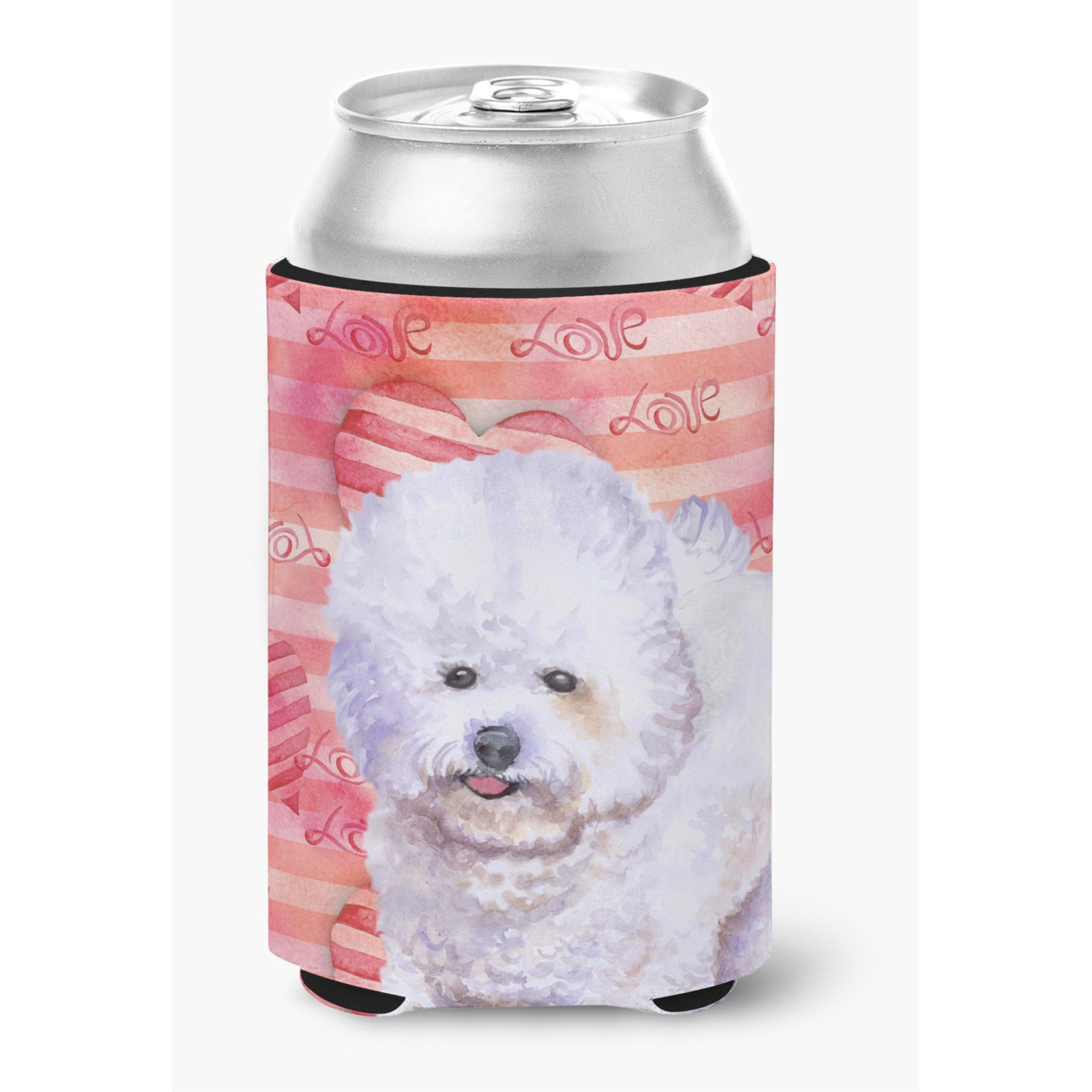&quotCaroline's Treasures Bichon Frise Love Decorative Can Hugger, Multicolor"