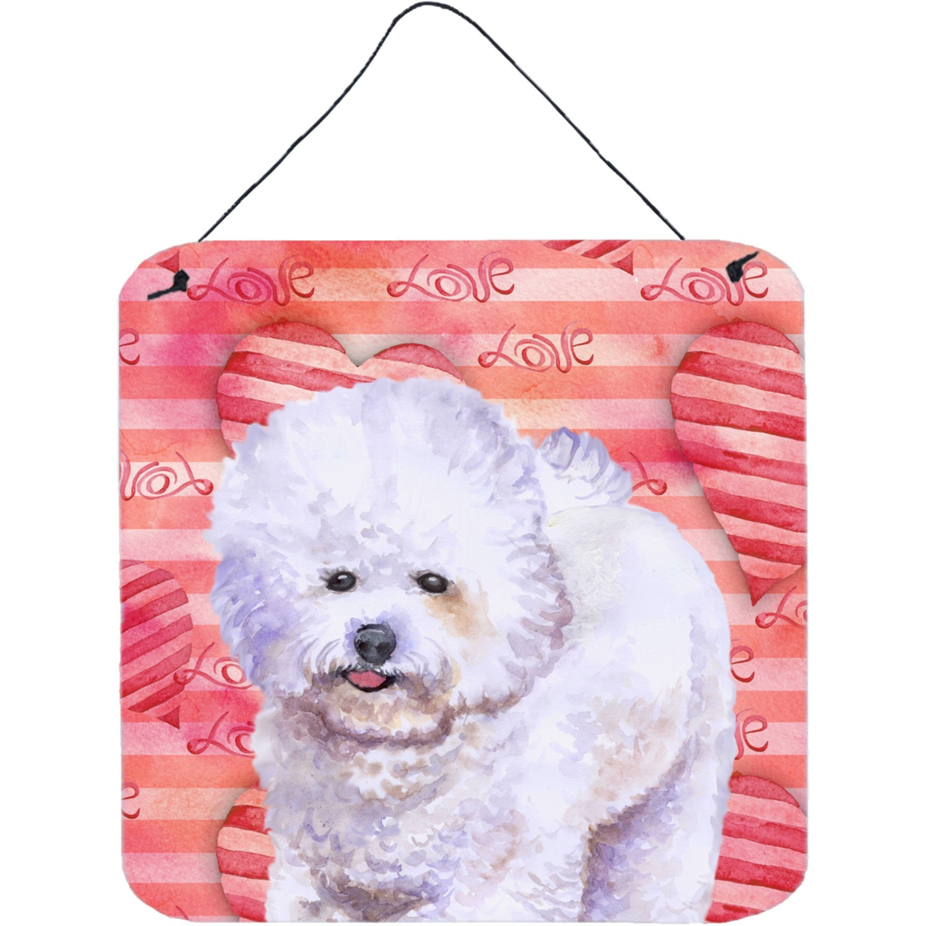 &quotCaroline's Treasures Bichon Frise Metal Print, 6h x 6w, Love is a Dog"