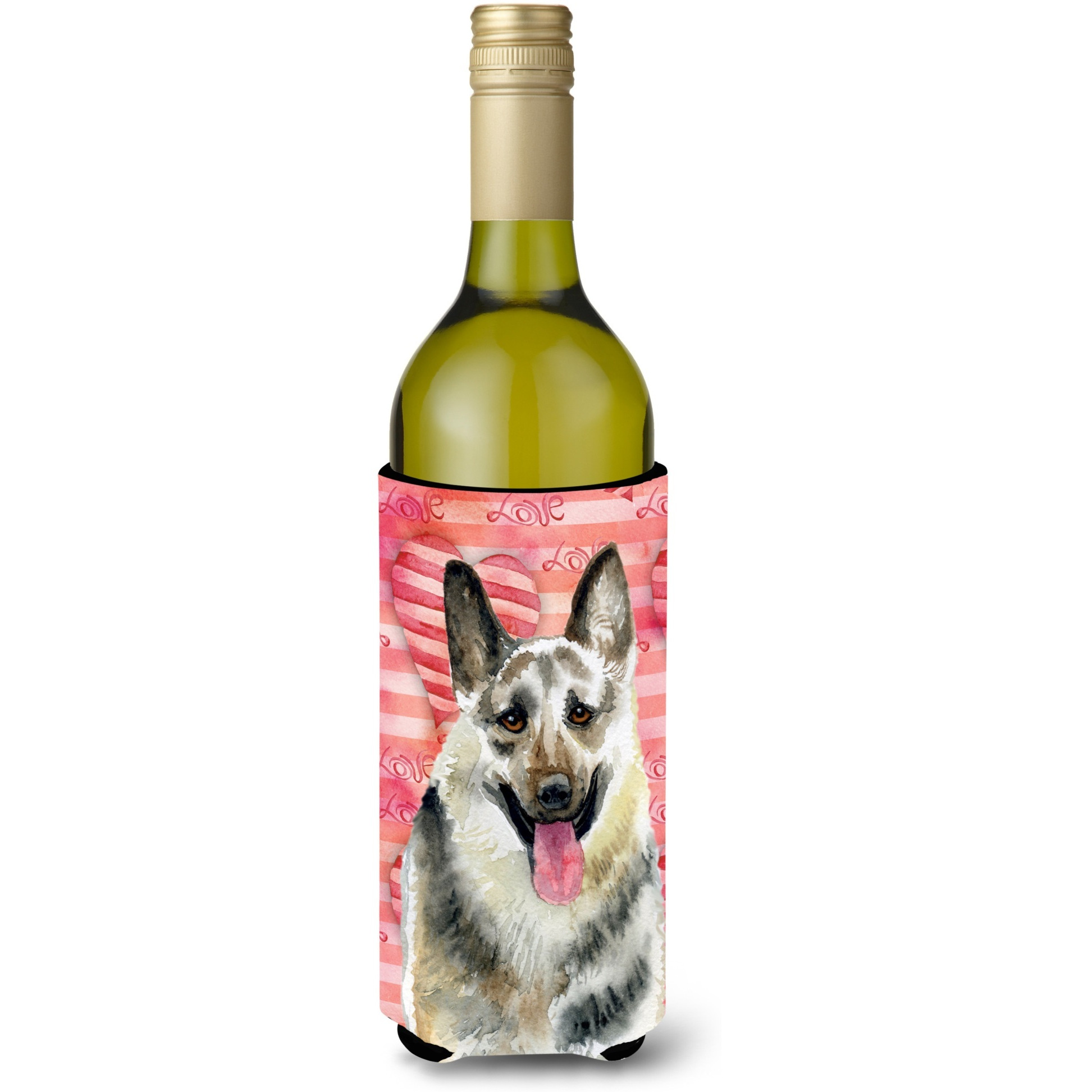 &quotCaroline's Treasures East-European Shepherd Love Decorative Bottle Hugger, 750ml, Multicolor"