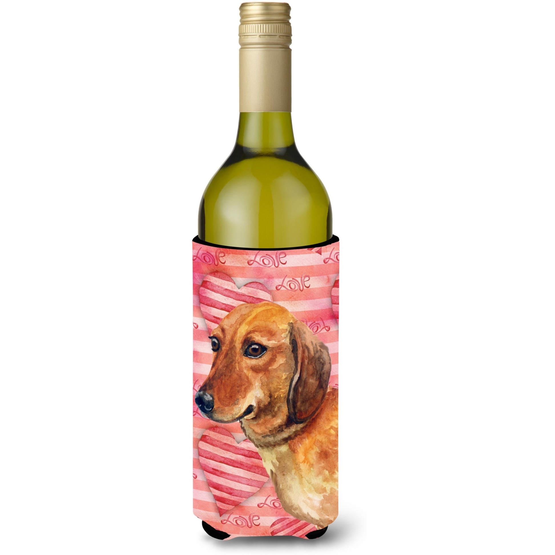 &quotCaroline's Treasures Dachshund Love Decorative Bottle Hugger, 750ml, Multicolor"