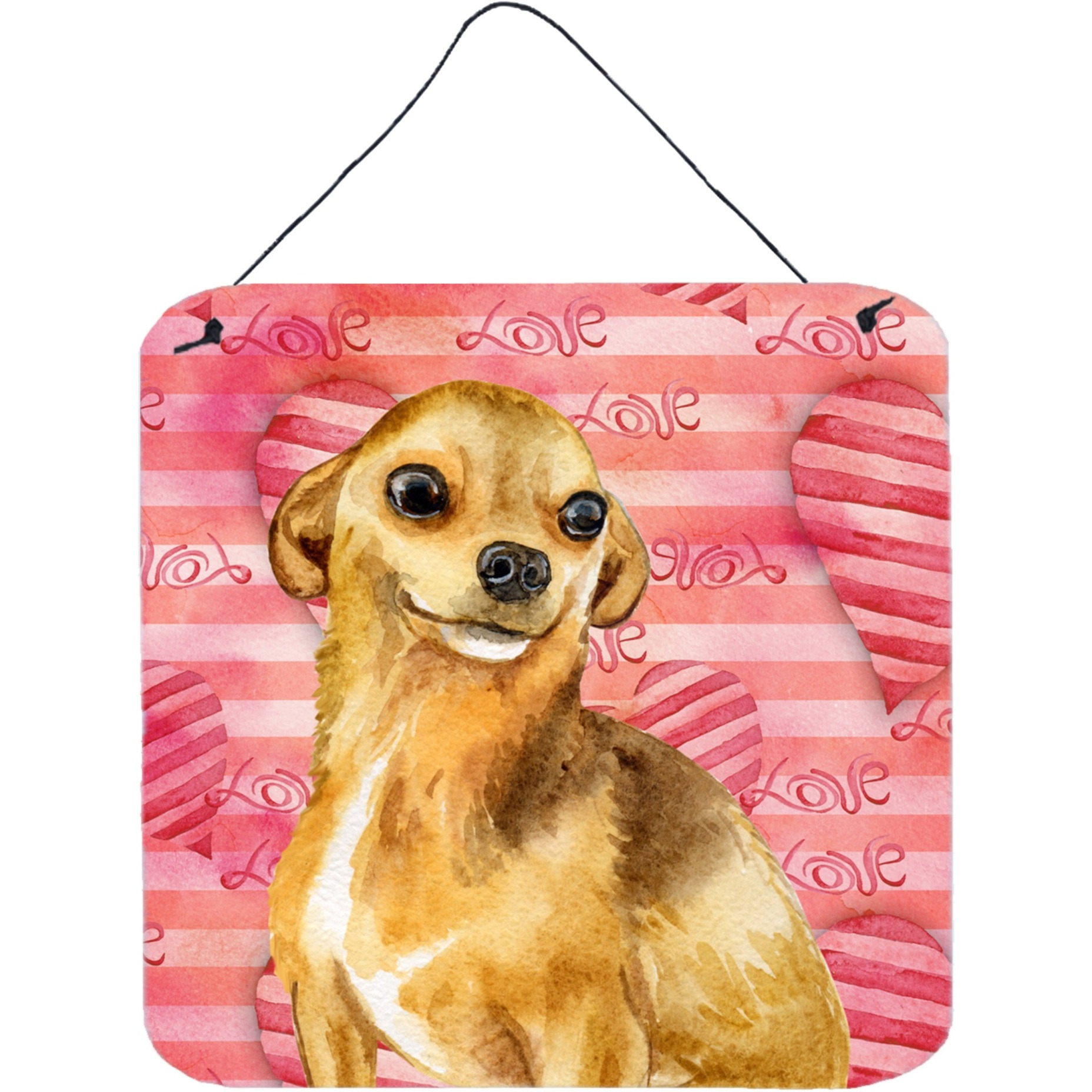 &quotCaroline's Treasures Chihuahua Metal Print, 6h x 6w, Love is a Dog"