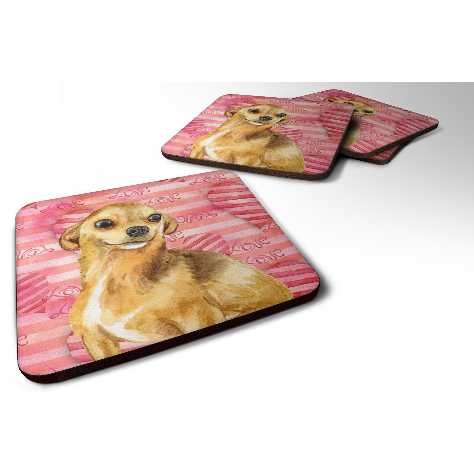 &quotCaroline's Treasures Chihuahua Love Decorative coasters, Multicolor"