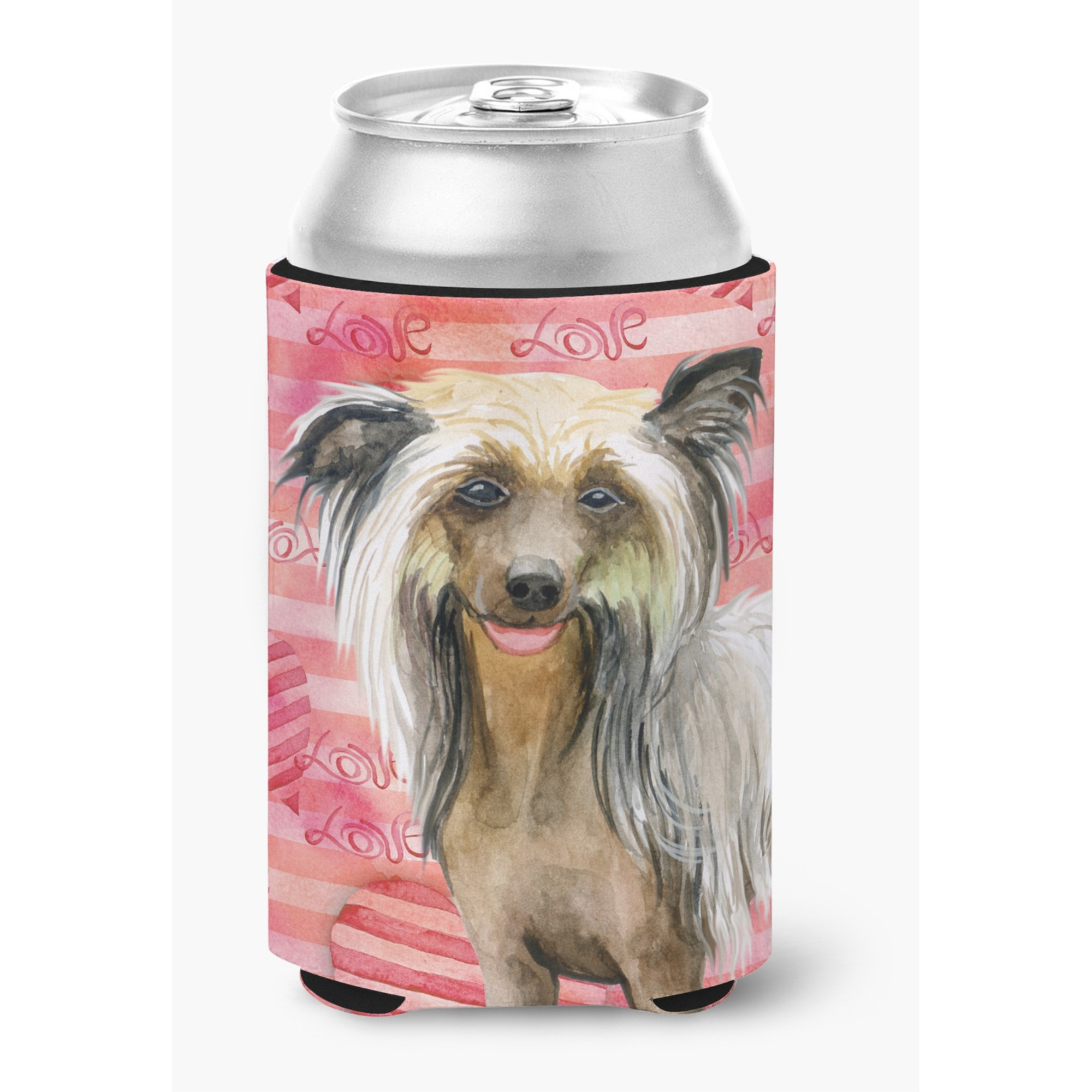 &quotCaroline's Treasures Chinese Crested Love Decorative Can Hugger, Multicolor"