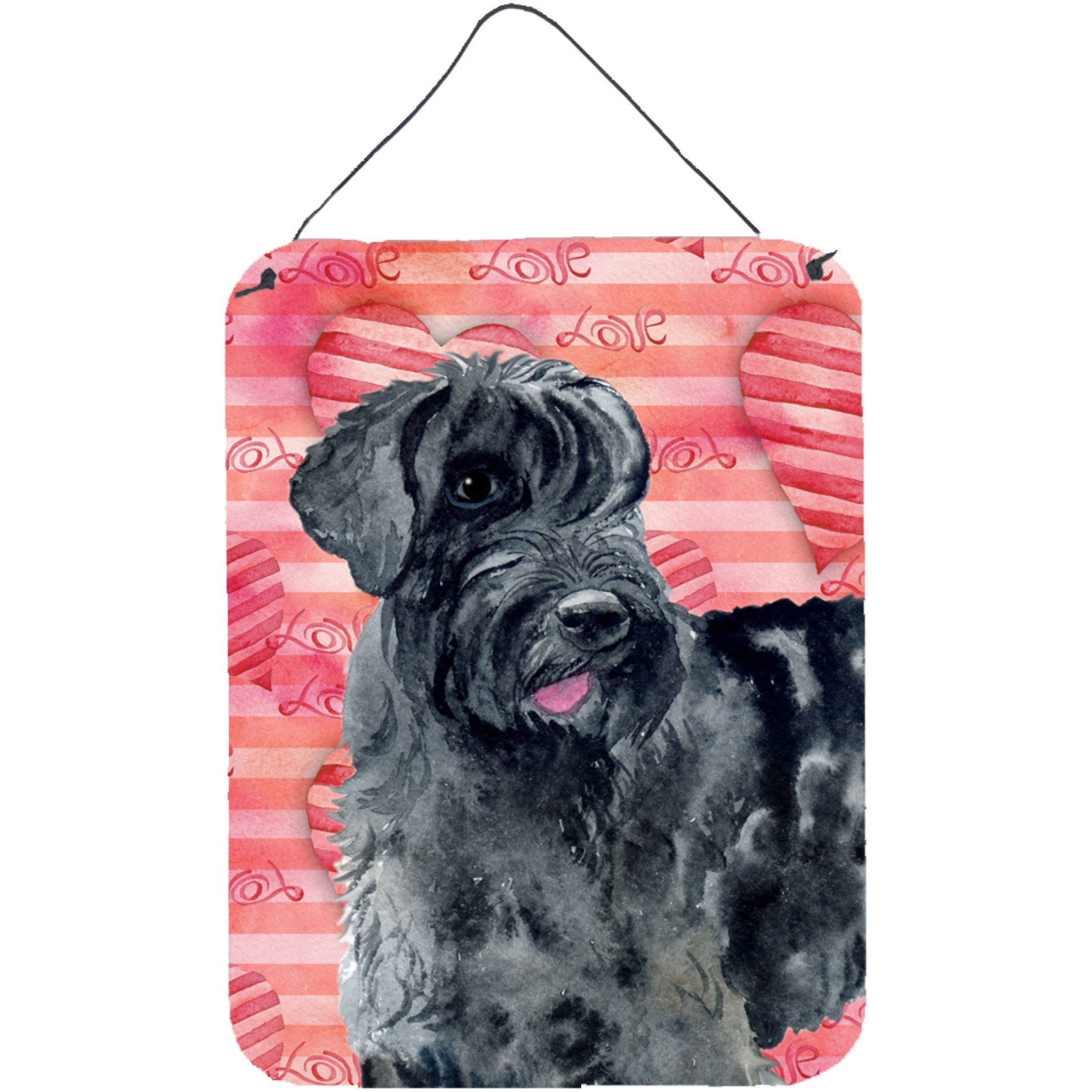 &quotCaroline's Treasures Giant Schnauzer Love Metal Print, 16"" x 12"", Multicolor"