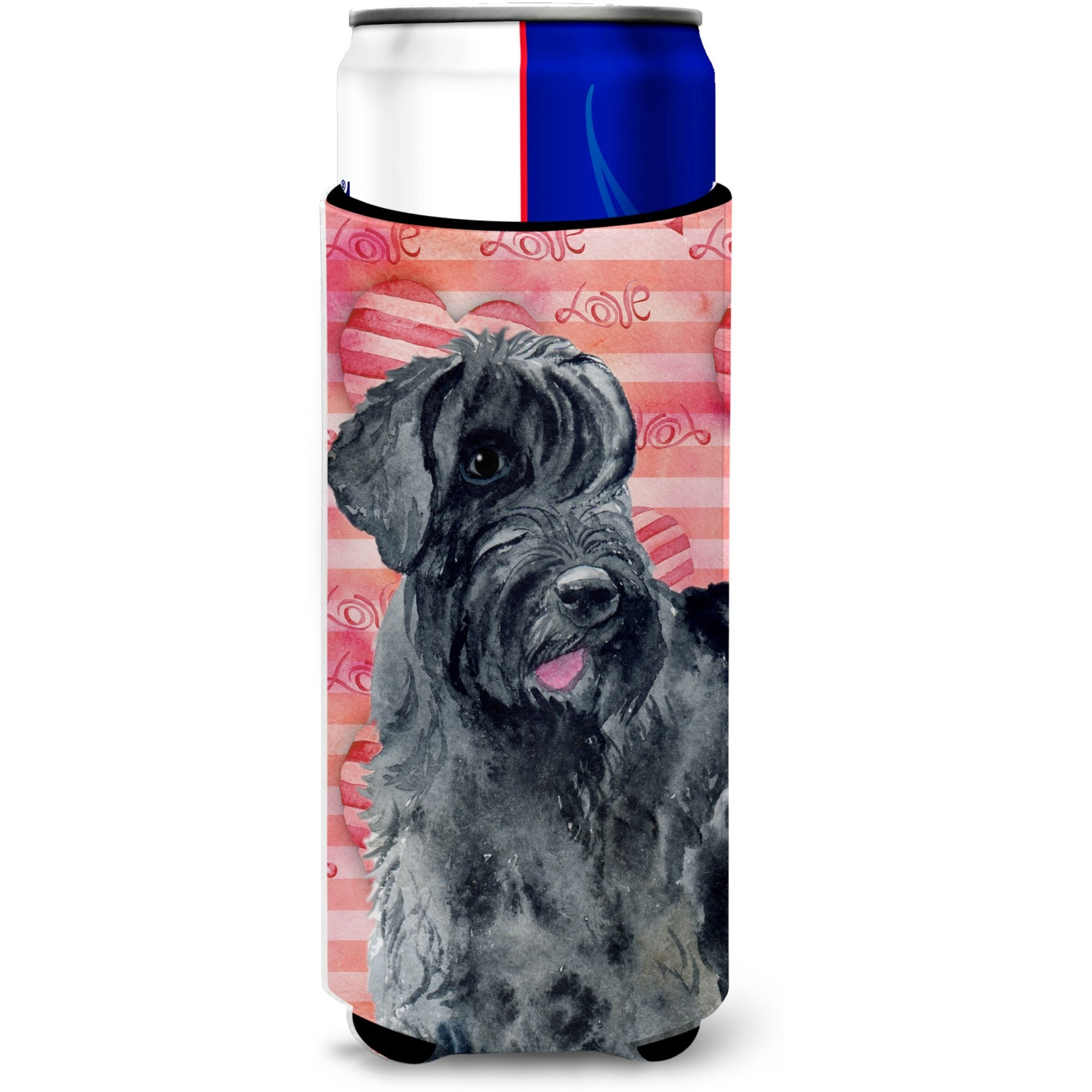 &quotCaroline's Treasures Giant Schnauzer Love Decorative Can Hugger, Slim, Multicolor"