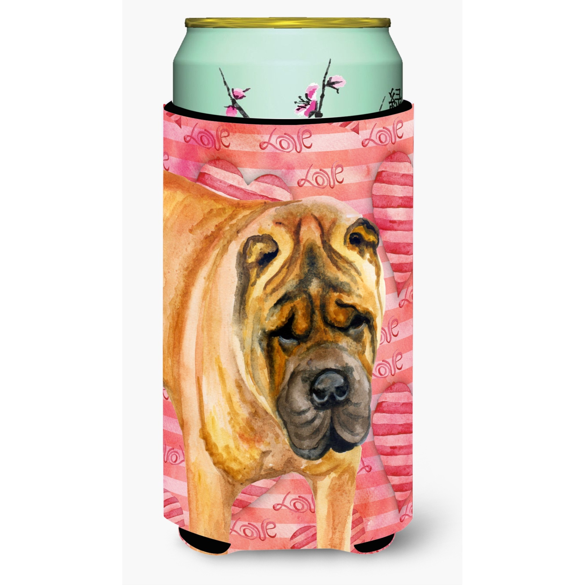 &quotCaroline's Treasures Shar Pei Love Decorative Can Hugger, Tall Boy, Multicolor"