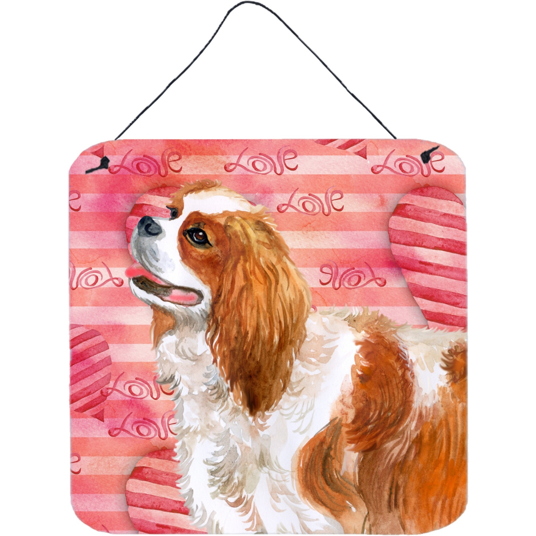 &quotCaroline's Treasures Cavalier Spaniel Metal Print, 6h x 6w, Love is a Dog"