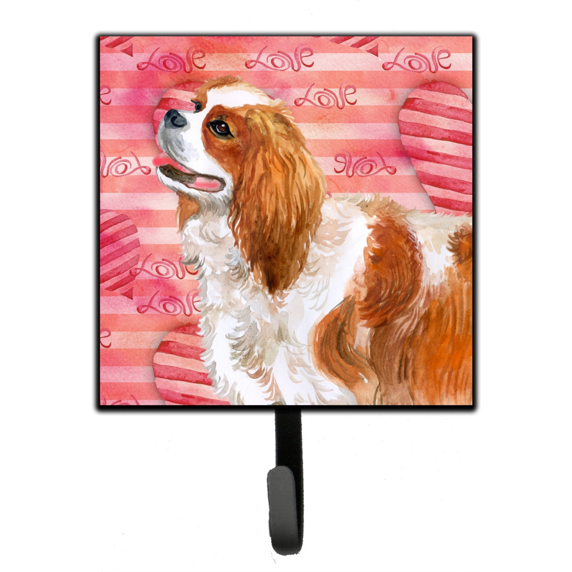 &quotCaroline's Treasures Cavalier Spaniel Love Wall Hook, Small, Multicolor"