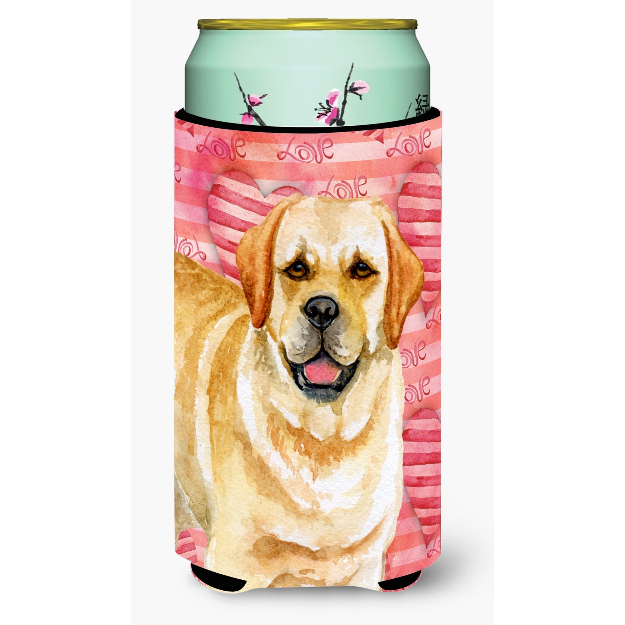 &quotCaroline's Treasures Golden Retriever Love Decorative Can Hugger, Tall Boy, Multicolor"