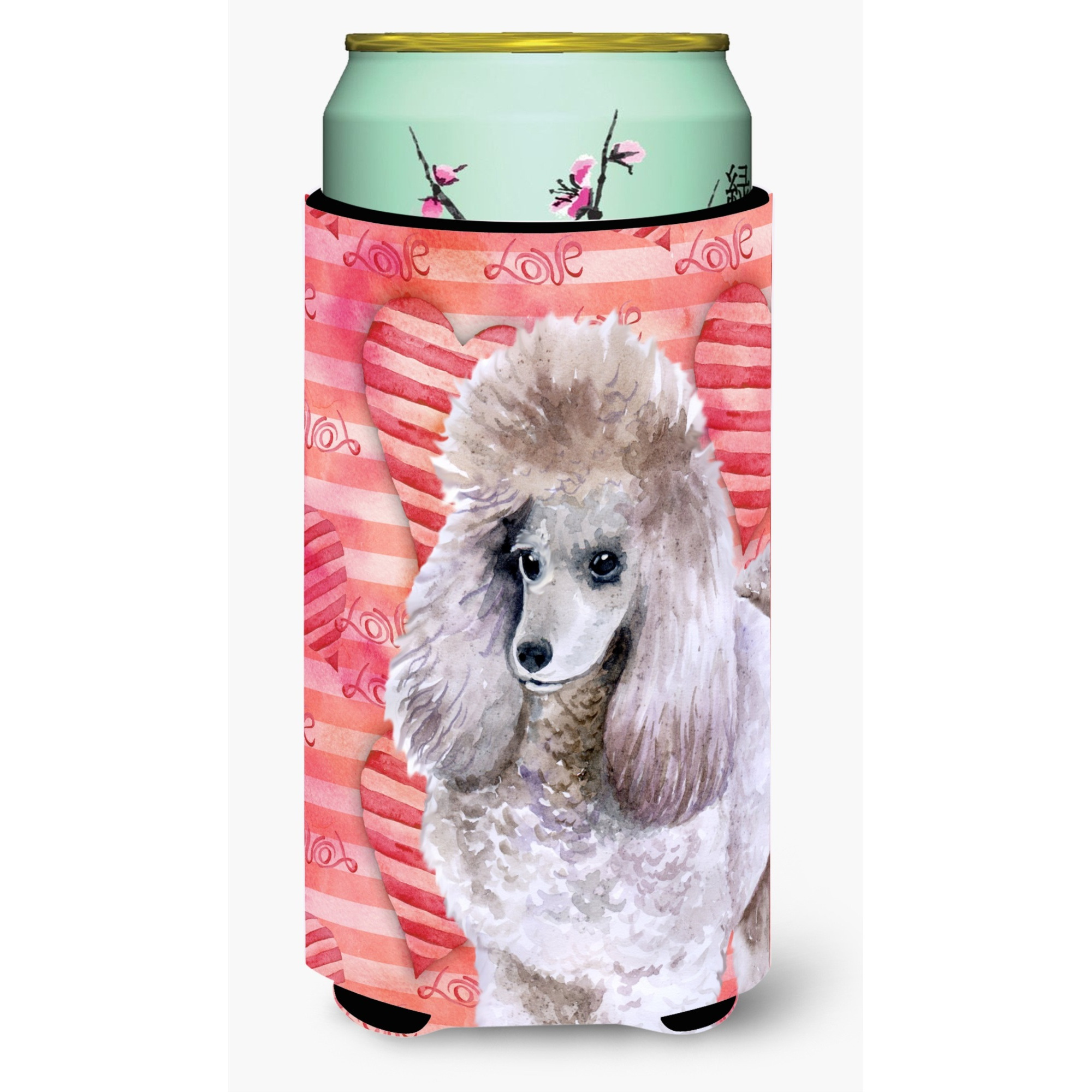 &quotCaroline's Treasures Poodle Love Decorative Can Hugger, Tall Boy, Multicolor"