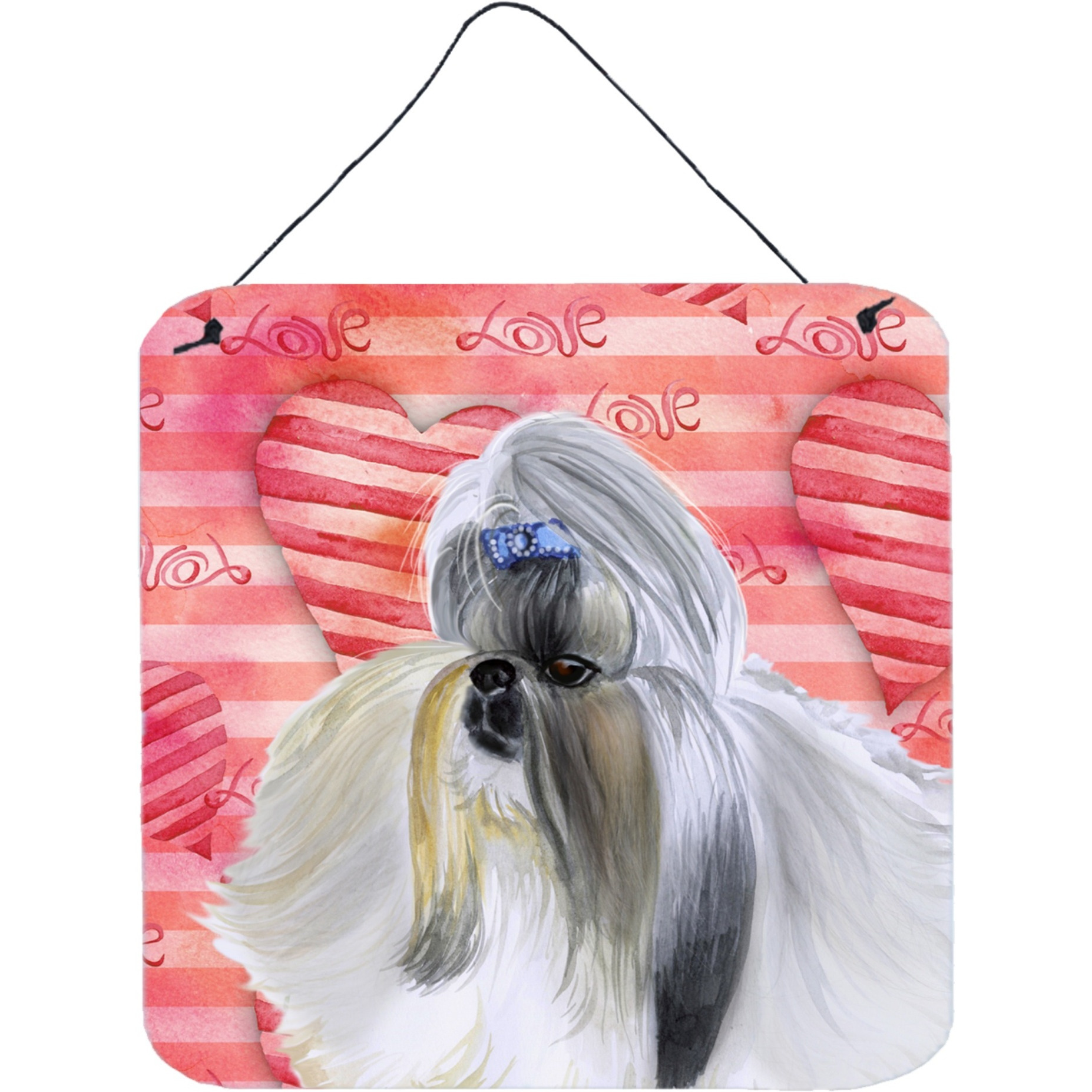 &quotCaroline's Treasures Shih Tzu Metal Print, 6h x 6w, Love is a Dog"