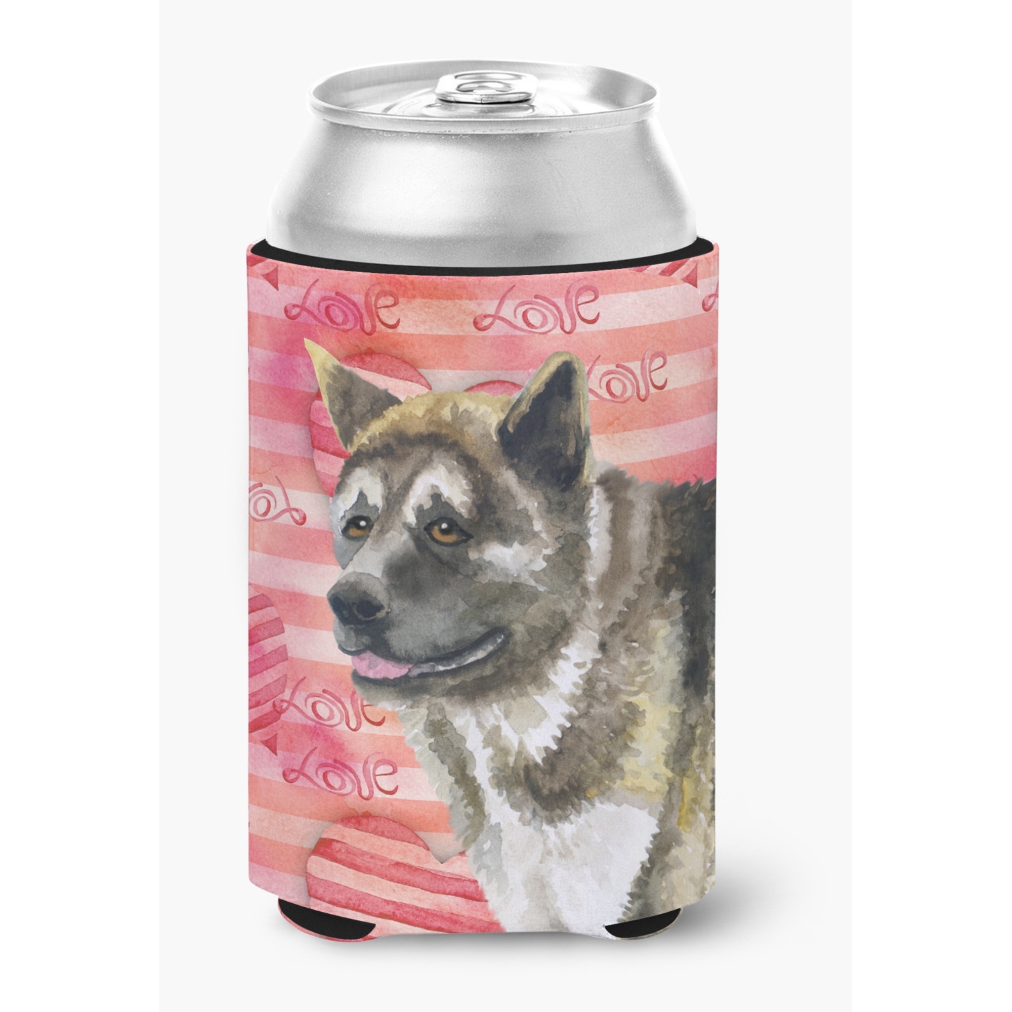 &quotCaroline's Treasures American Akita Love Decorative Can Hugger, Multicolor"