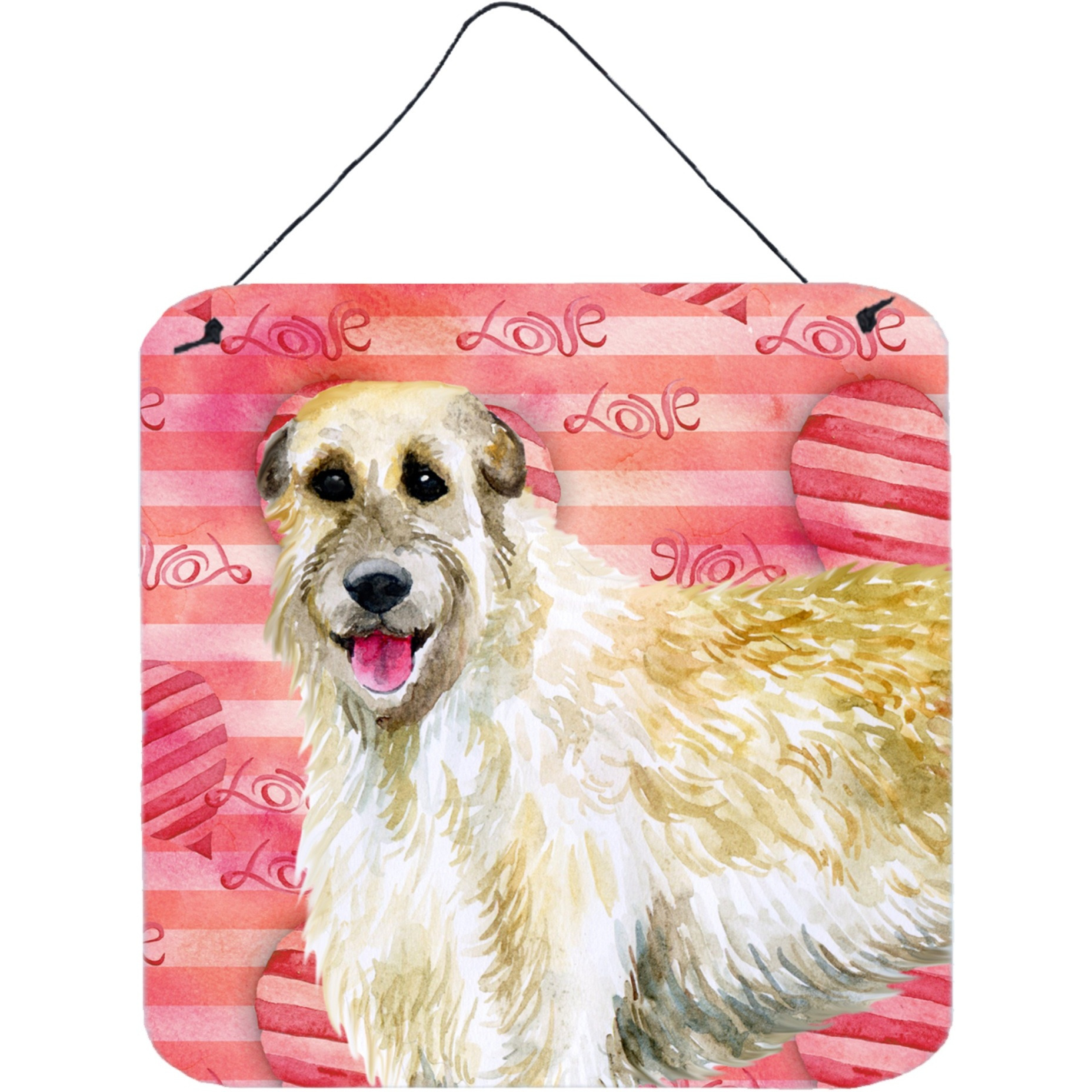 &quotCaroline's Treasures Irish Wolfhound Metal Print, 6h x 6w, Love is a Dog"