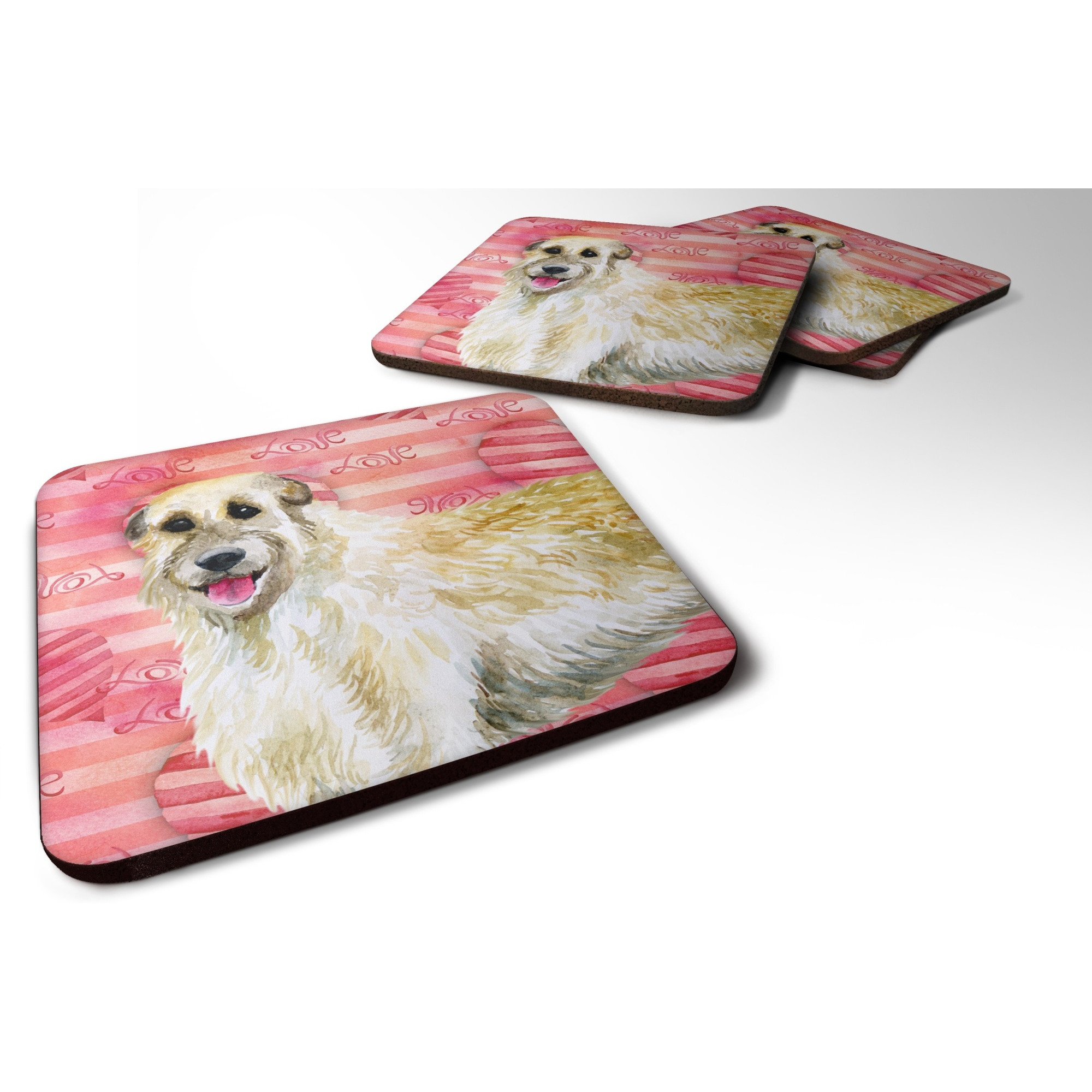 &quotCaroline's Treasures Irish Wolfhound Love Decorative coasters, Multicolor"