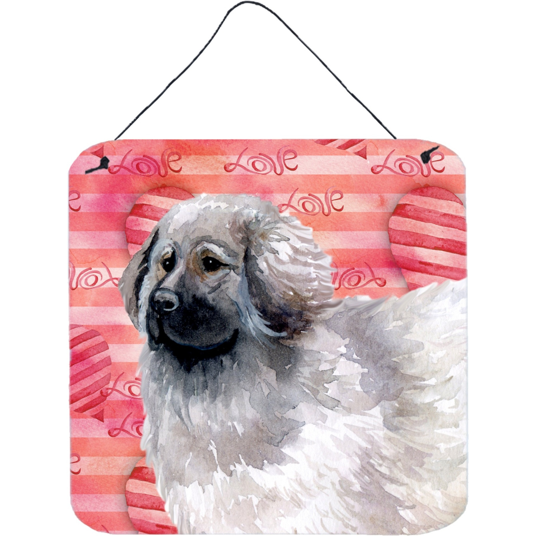 &quotCaroline's Treasures Moscow Watchdog Metal Print, 6h x 6w, Love is a Dog"