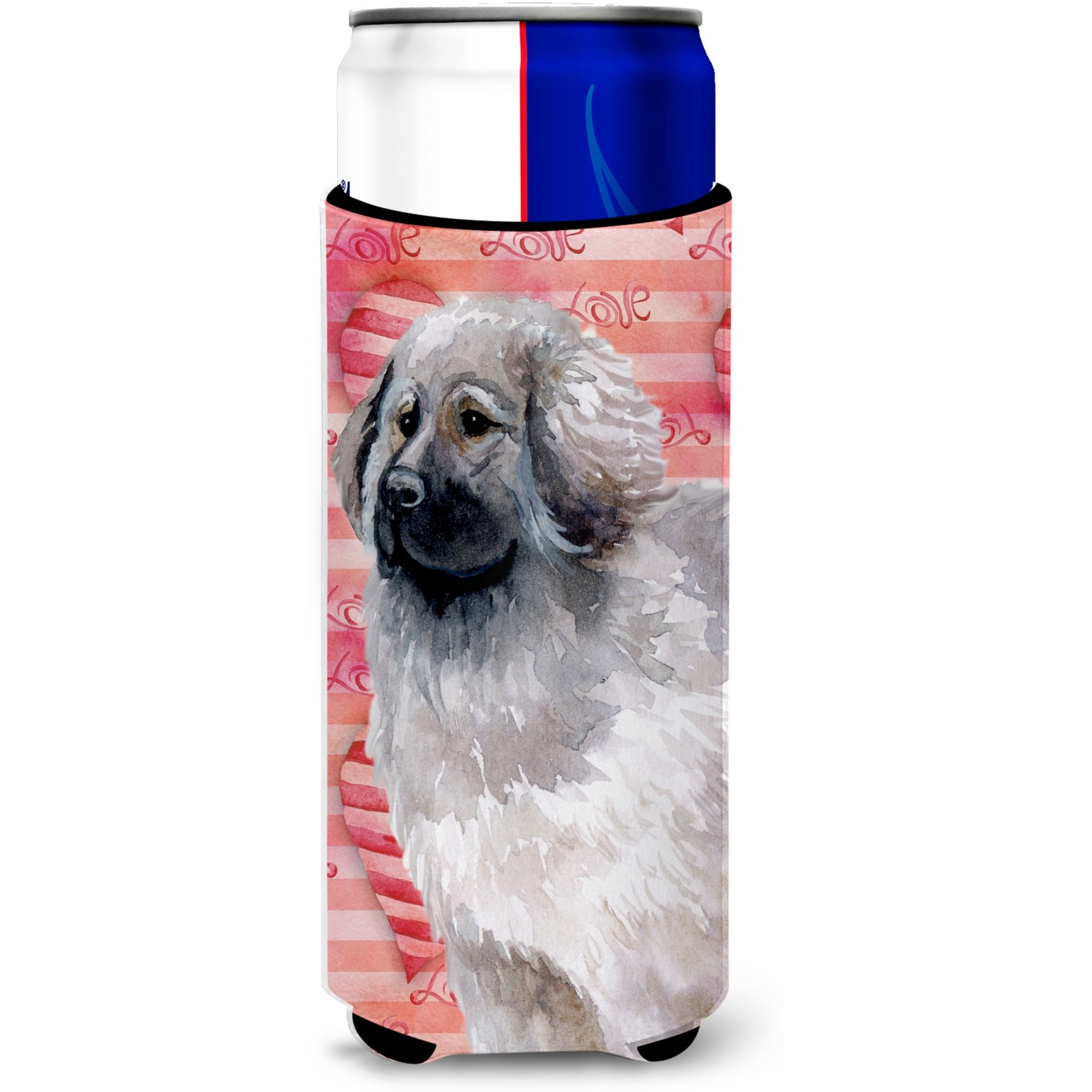 &quotCaroline's Treasures Moscow Watchdog Love Decorative Can Hugger, Slim, Multicolor"