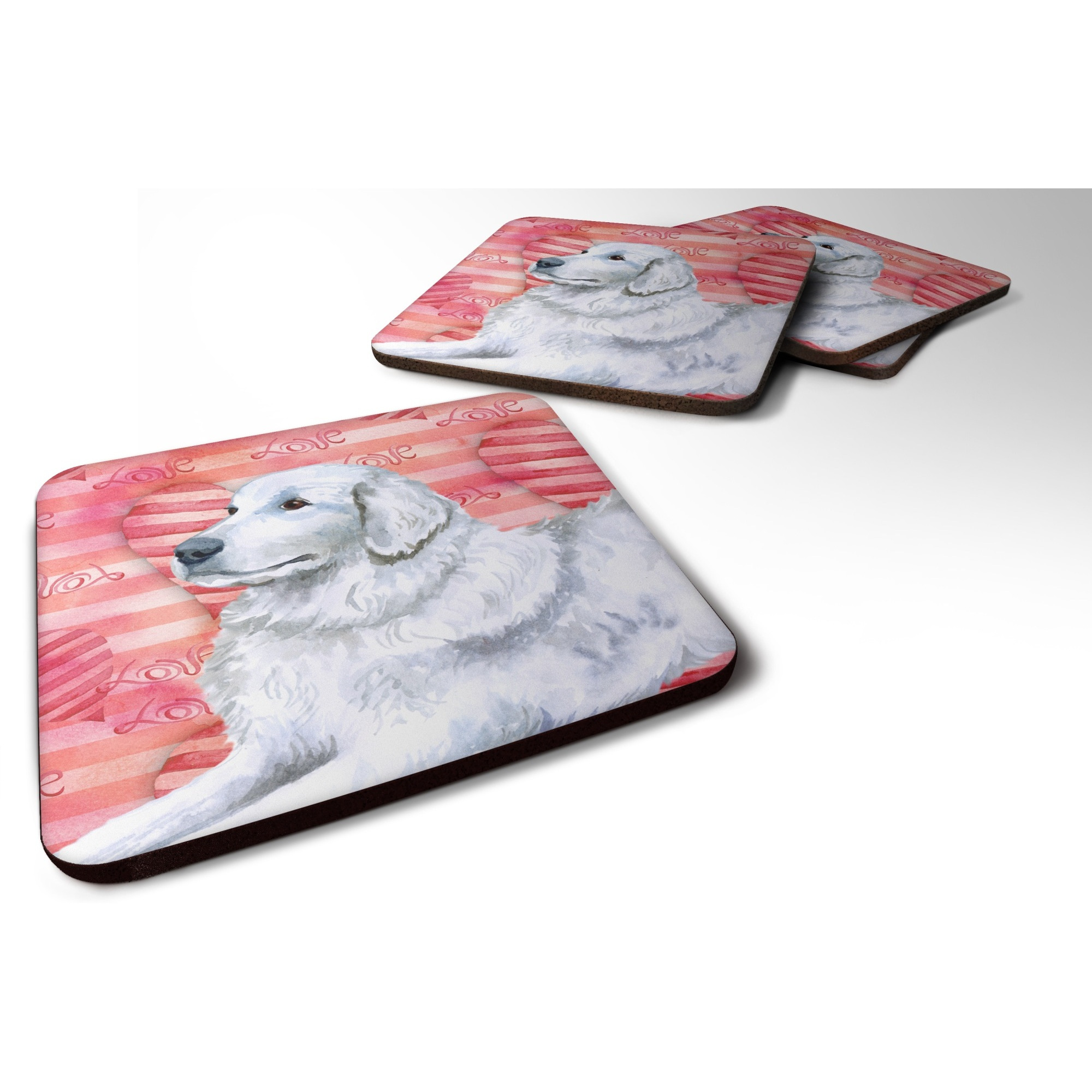 &quotCaroline's Treasures Maremma Sheepdog Love Decorative coasters, Multicolor"