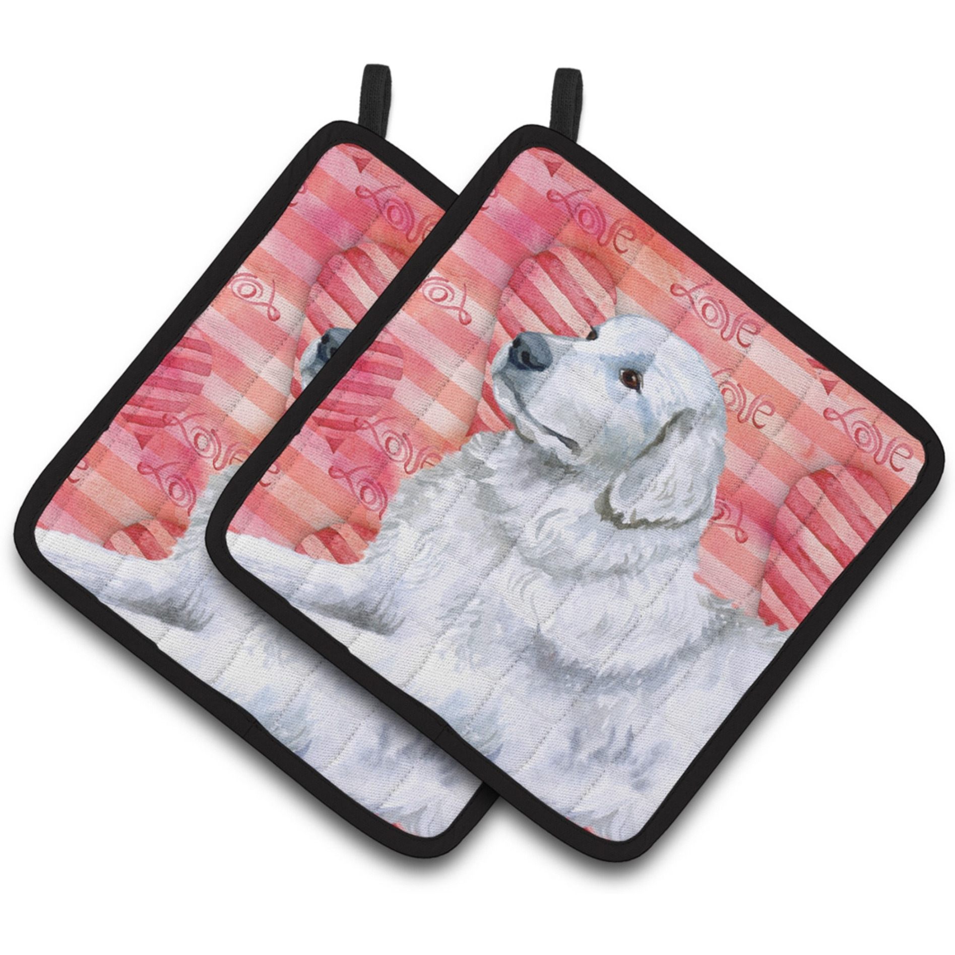 &quotCaroline's Treasures Maremma Sheepdog Decorated pot holder, 7.5H x 7.5W, Love is a Dog"