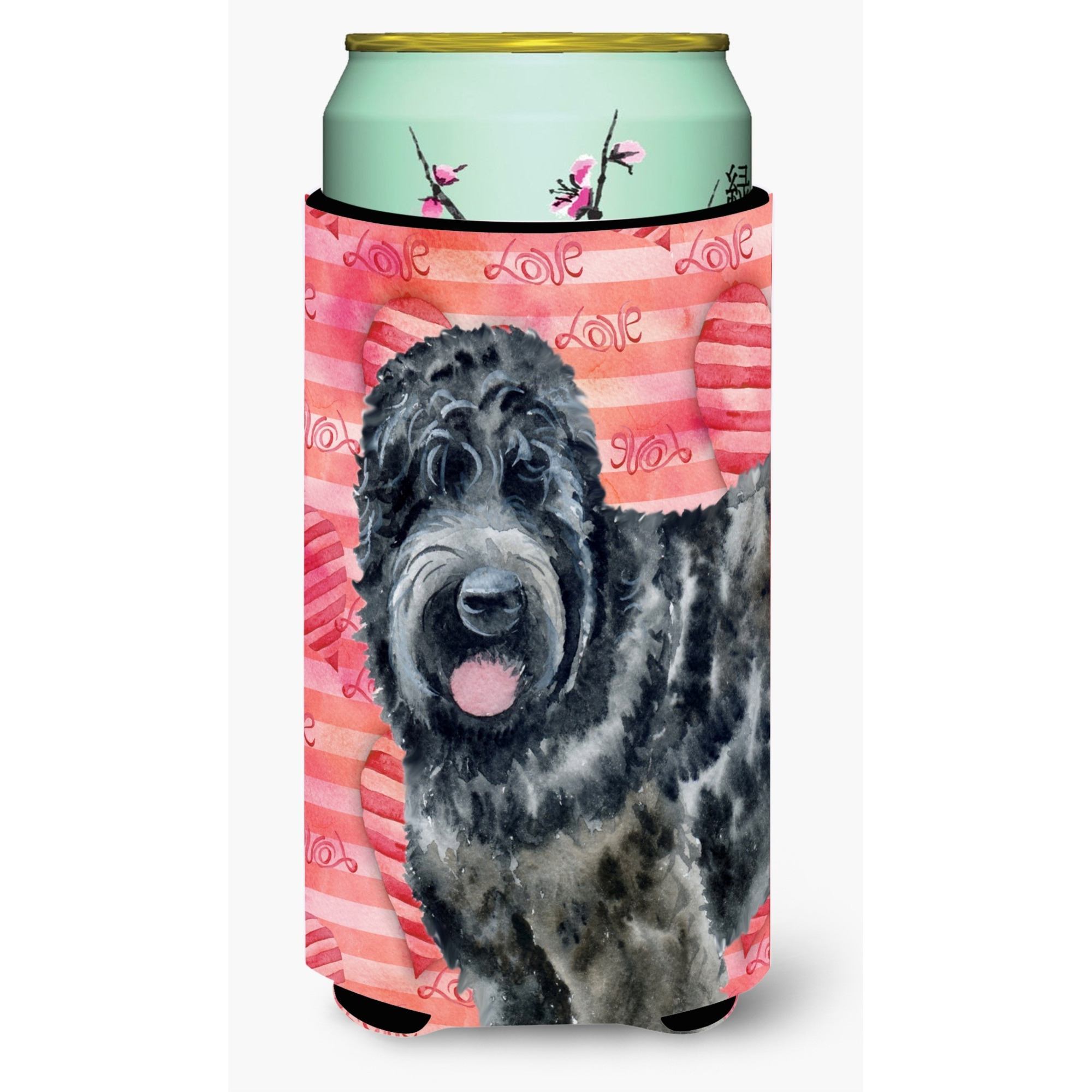 &quotCaroline's Treasures Black Russian Terrier Love Decorative Can Hugger, Tall Boy, Multicolor"