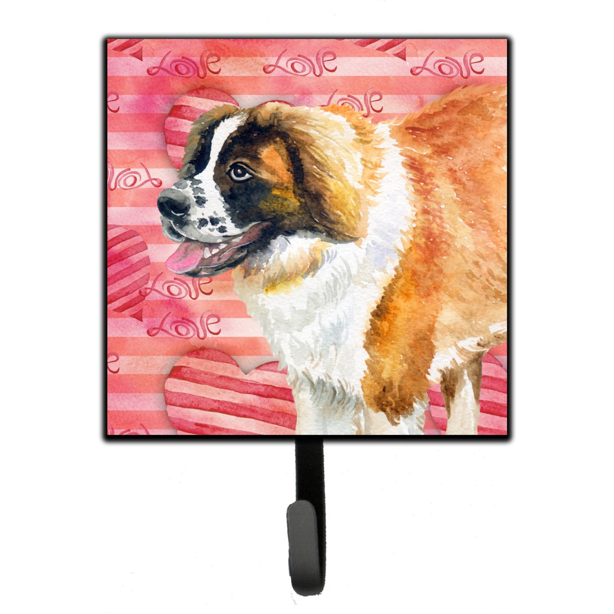 &quotCaroline's Treasures Saint Bernard Love Wall Hook, Small, Multicolor"
