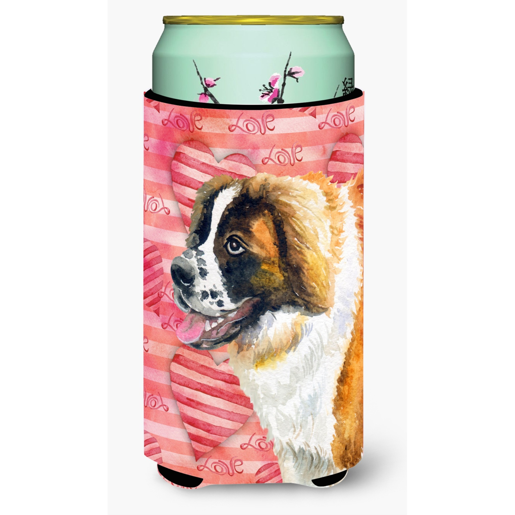 &quotCaroline's Treasures Saint Bernard Love Decorative Can Hugger, Tall Boy, Multicolor"
