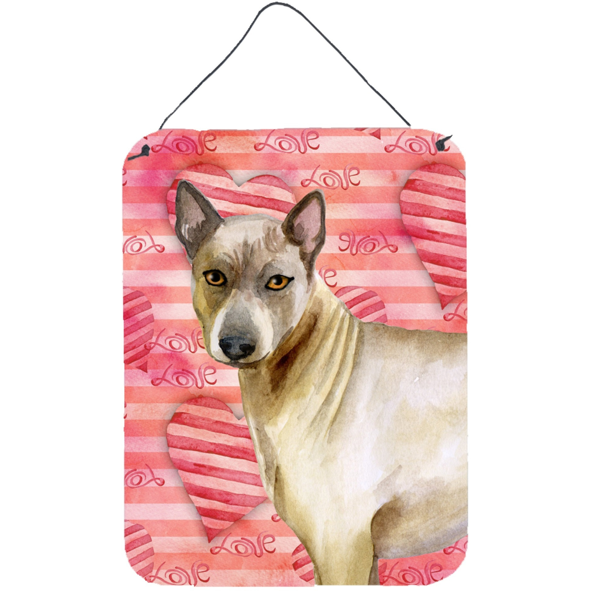 &quotCaroline's Treasures Thai Ridgeback Love Metal Print, 16"" x 12"", Multicolor"