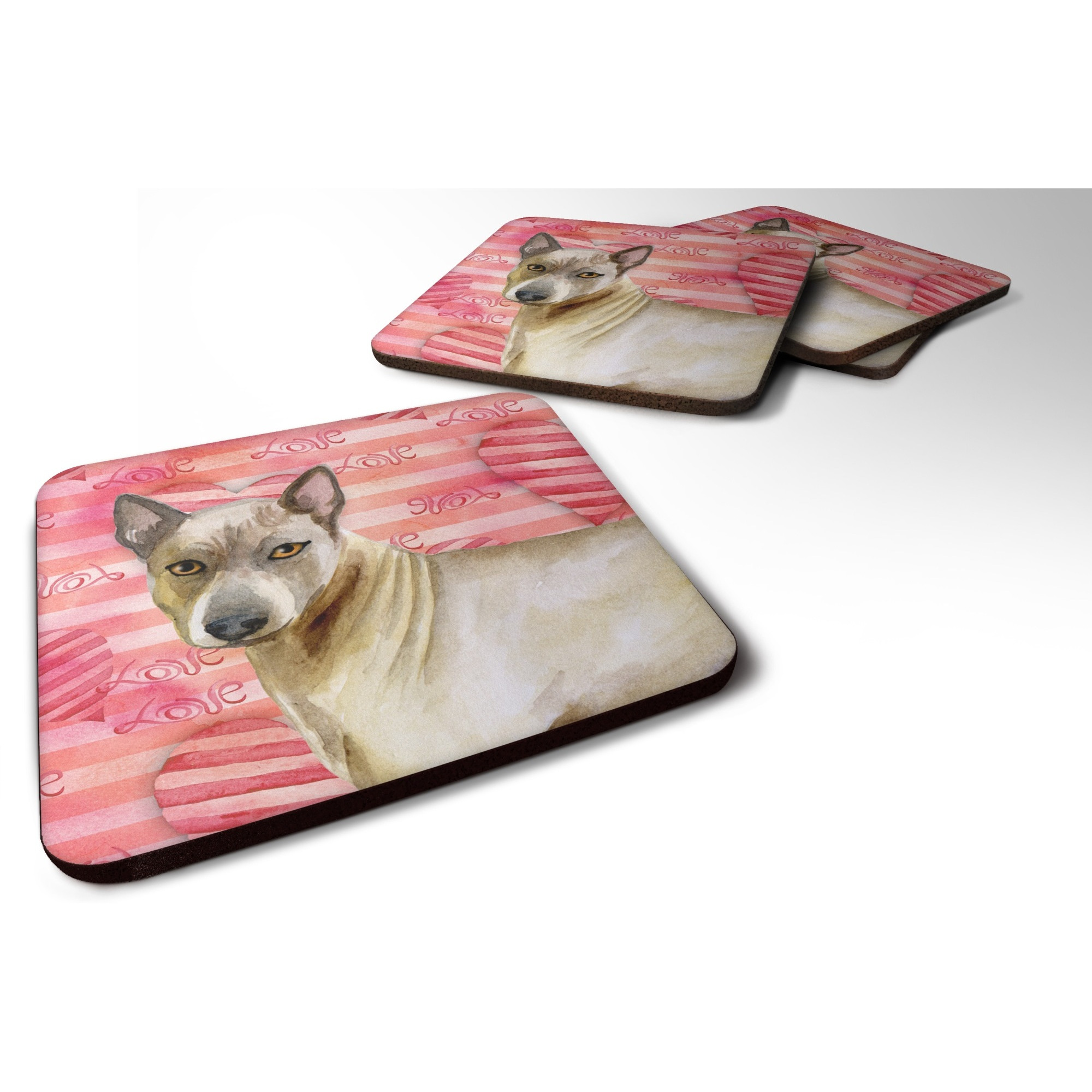 &quotCaroline's Treasures Thai Ridgeback Love Decorative coasters, Multicolor"