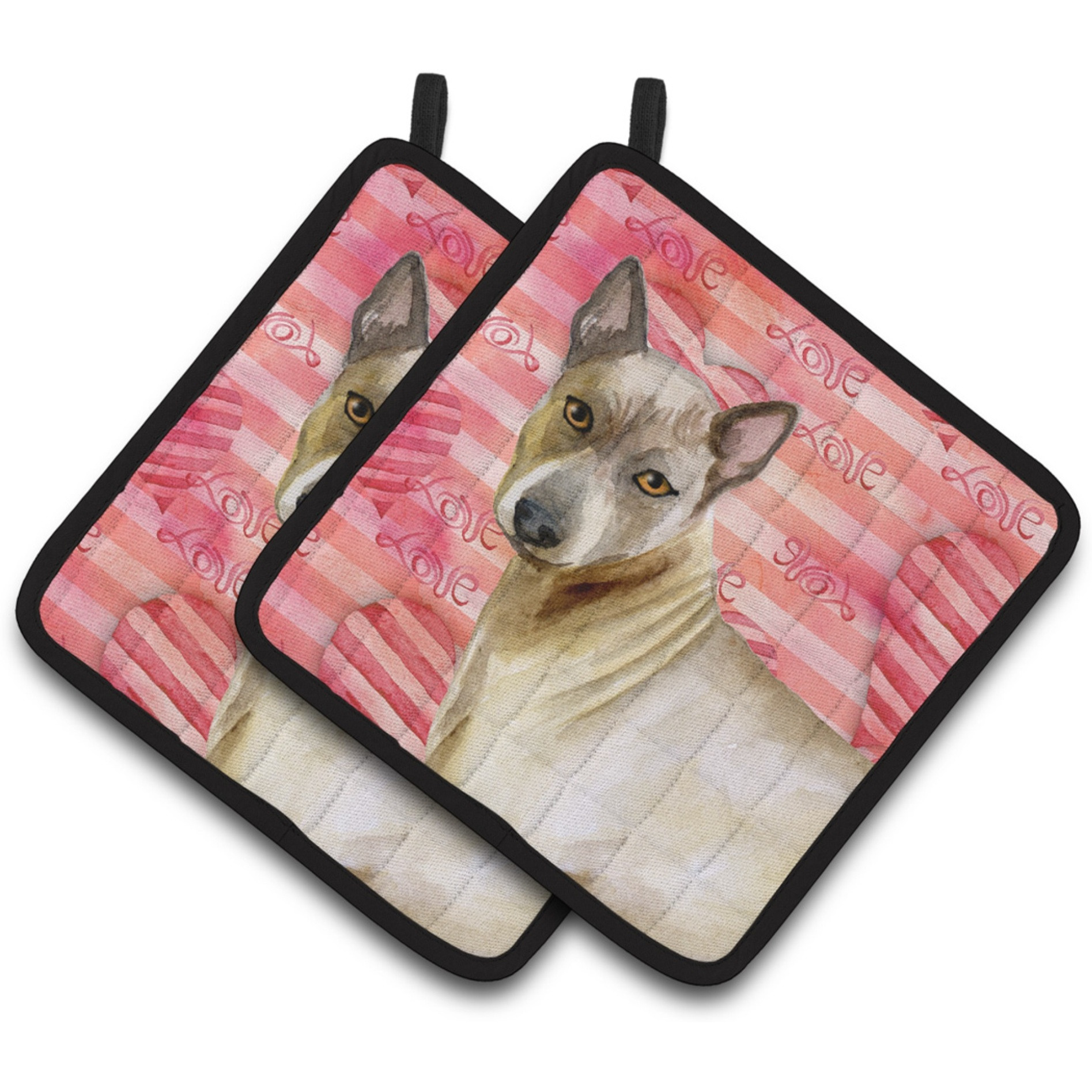 &quotCaroline's Treasures Thai Ridgeback Decorated pot holder, 7.5H x 7.5W, Love is a Dog"