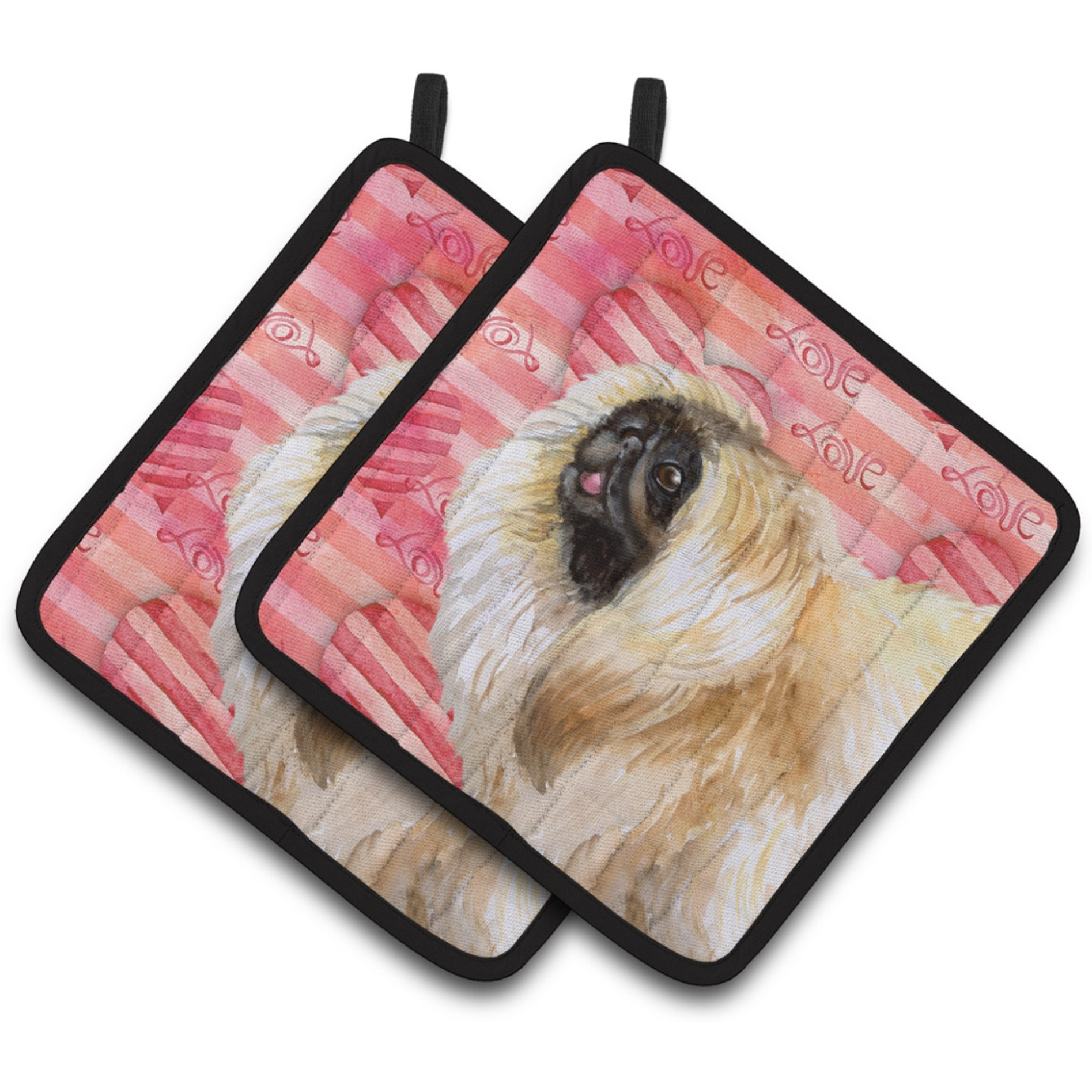 &quotCaroline's Treasures Pekingese Decorated pot holder, 7.5H x 7.5W, Love is a Dog"