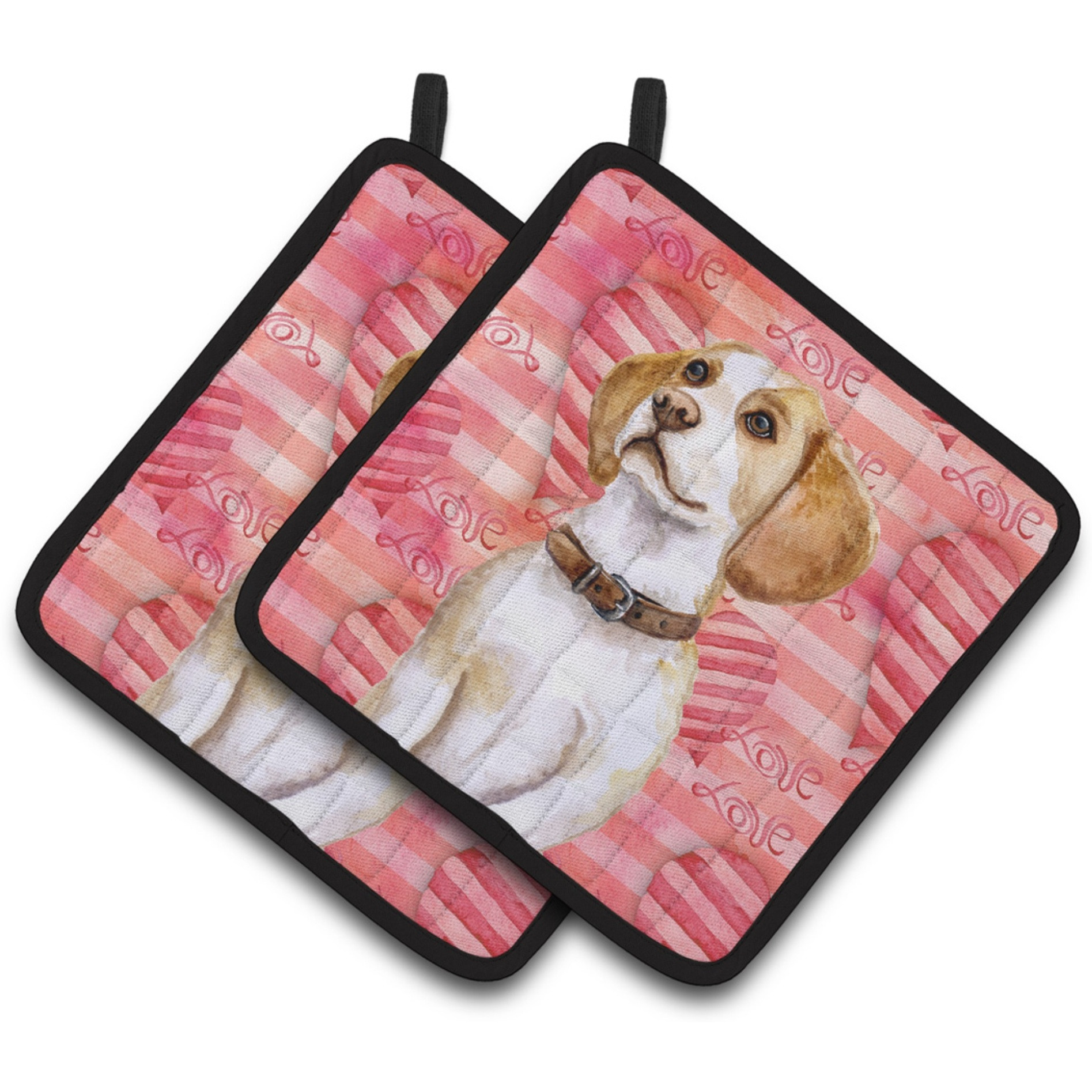 &quotCaroline's Treasures Beagle Decorated pot holder, 7.5H x 7.5W, Love is a Dog"