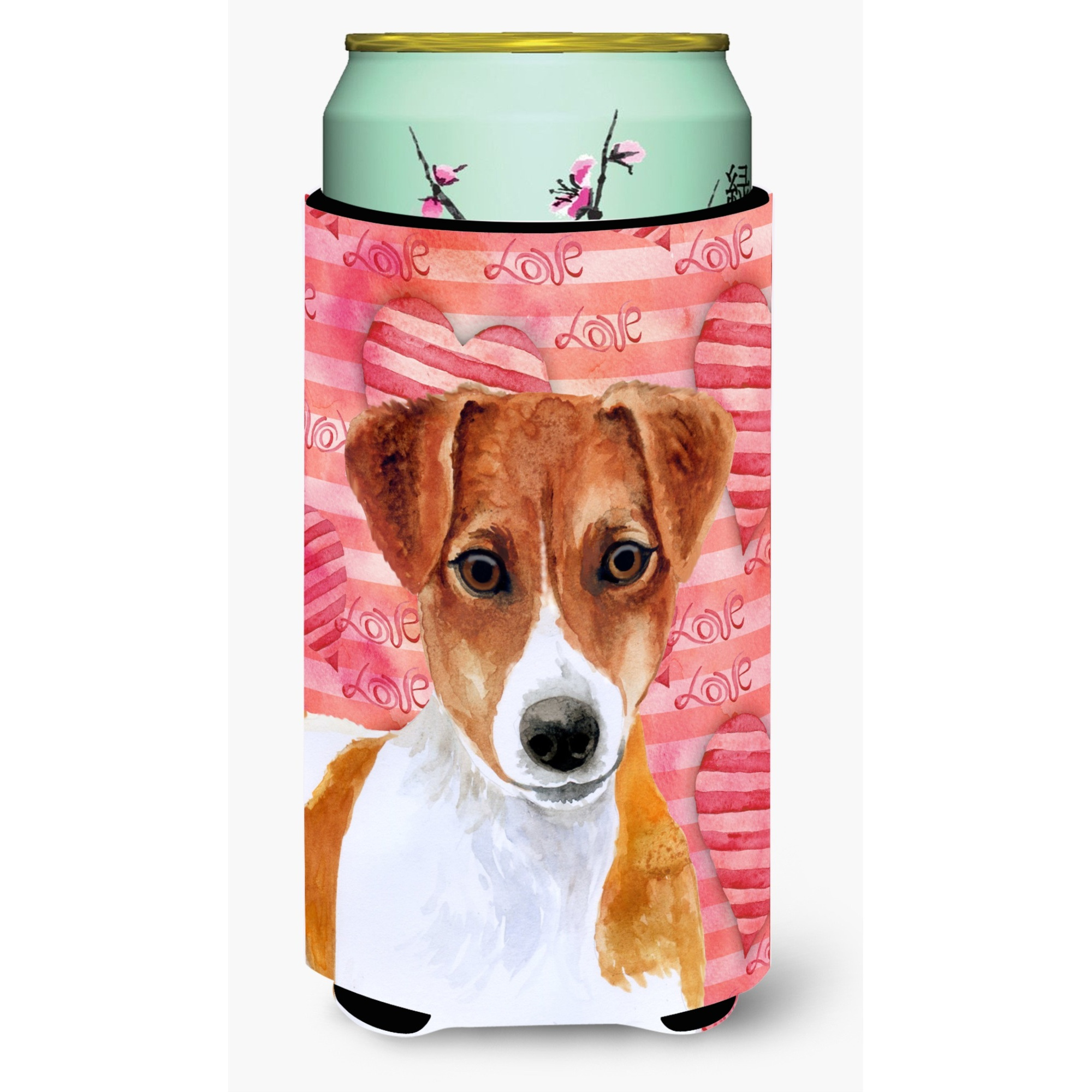 &quotCaroline's Treasures Jack Russell Terrier Love Decorative Can Hugger, Tall Boy, Multicolor"