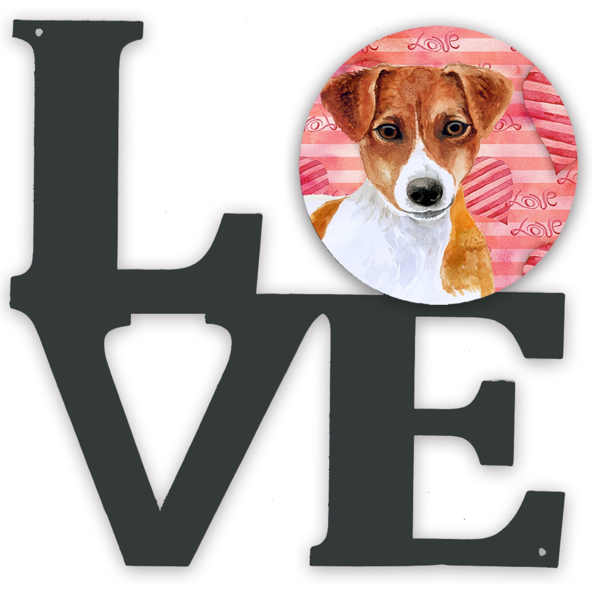 &quotCaroline's Treasures Jack Russell Terrier Metal Artwork Love wall-decor, Multicolor"
