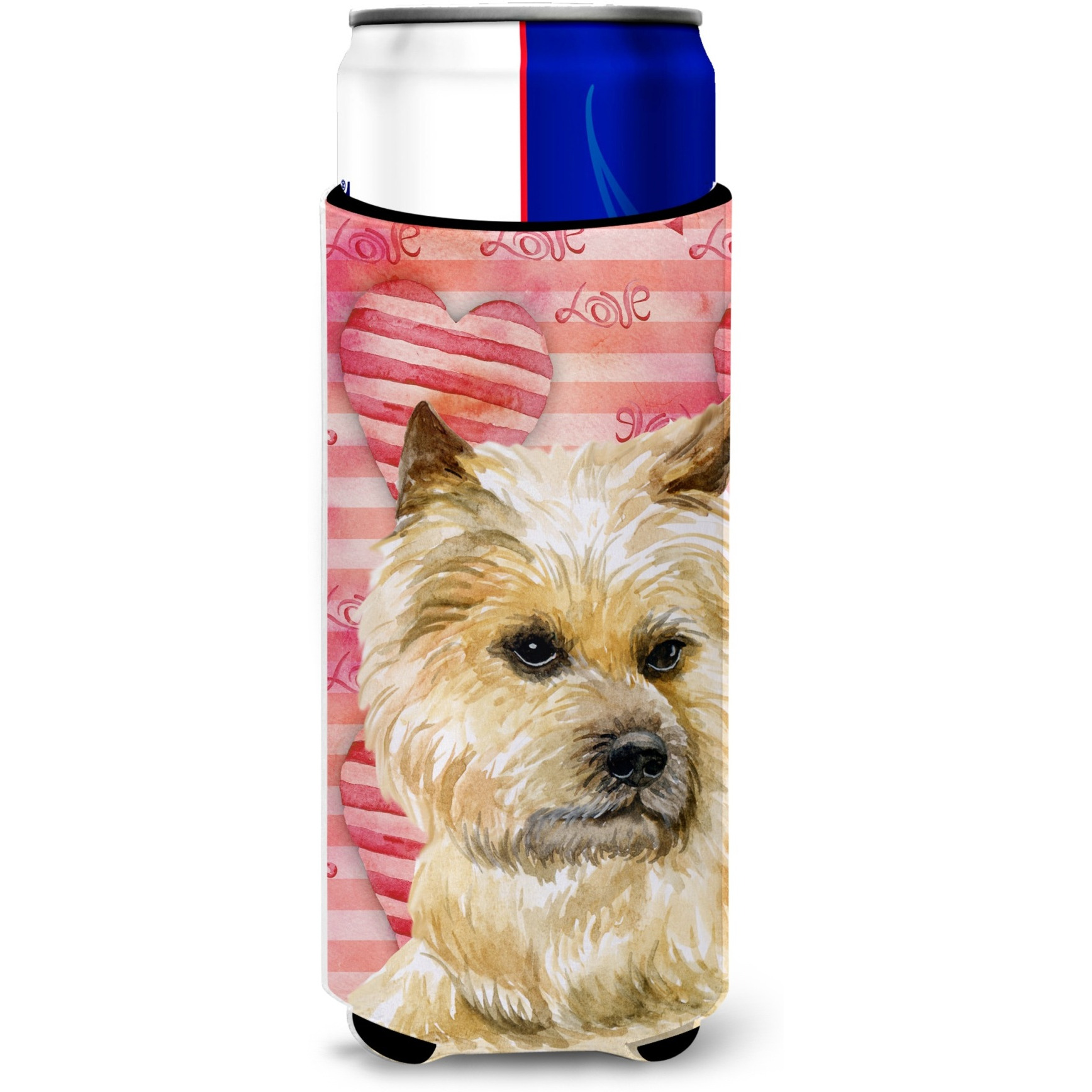 &quotCaroline's Treasures Cairn Terrier Love Decorative Can Hugger, Slim, Multicolor"