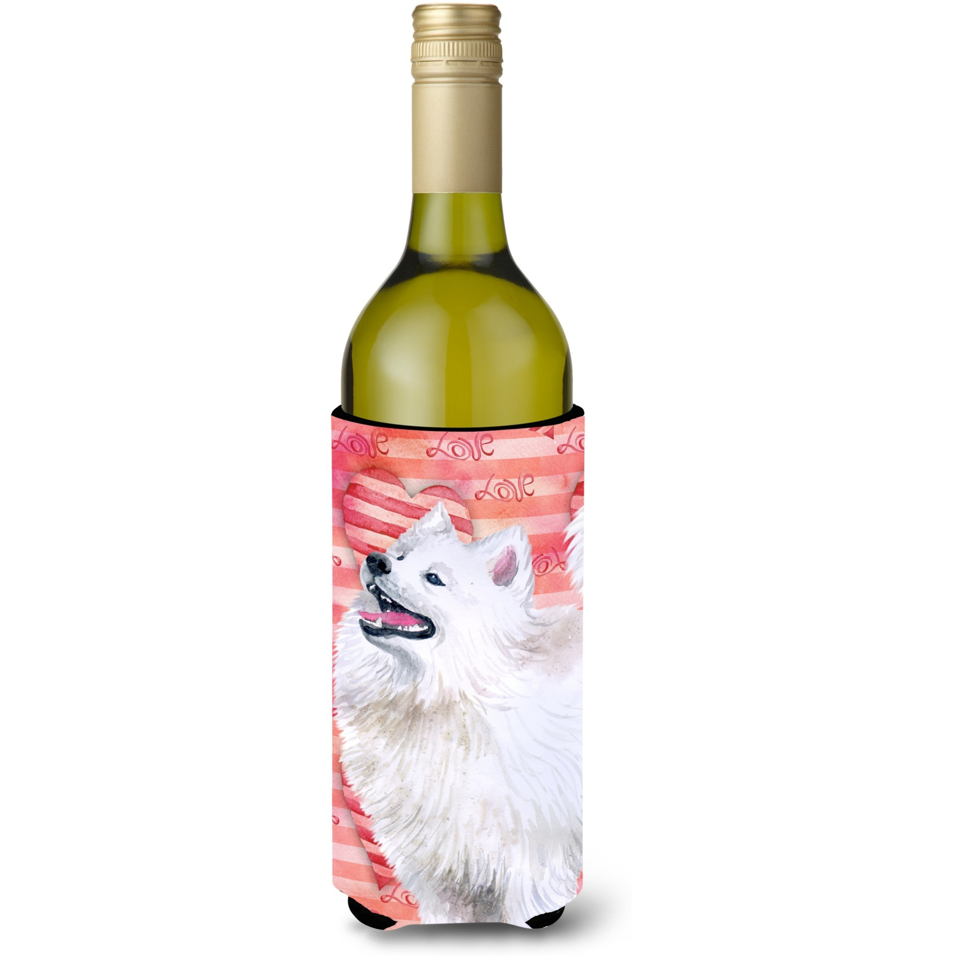 &quotCaroline's Treasures Samoyed Love Decorative Bottle Hugger, 750ml, Multicolor"