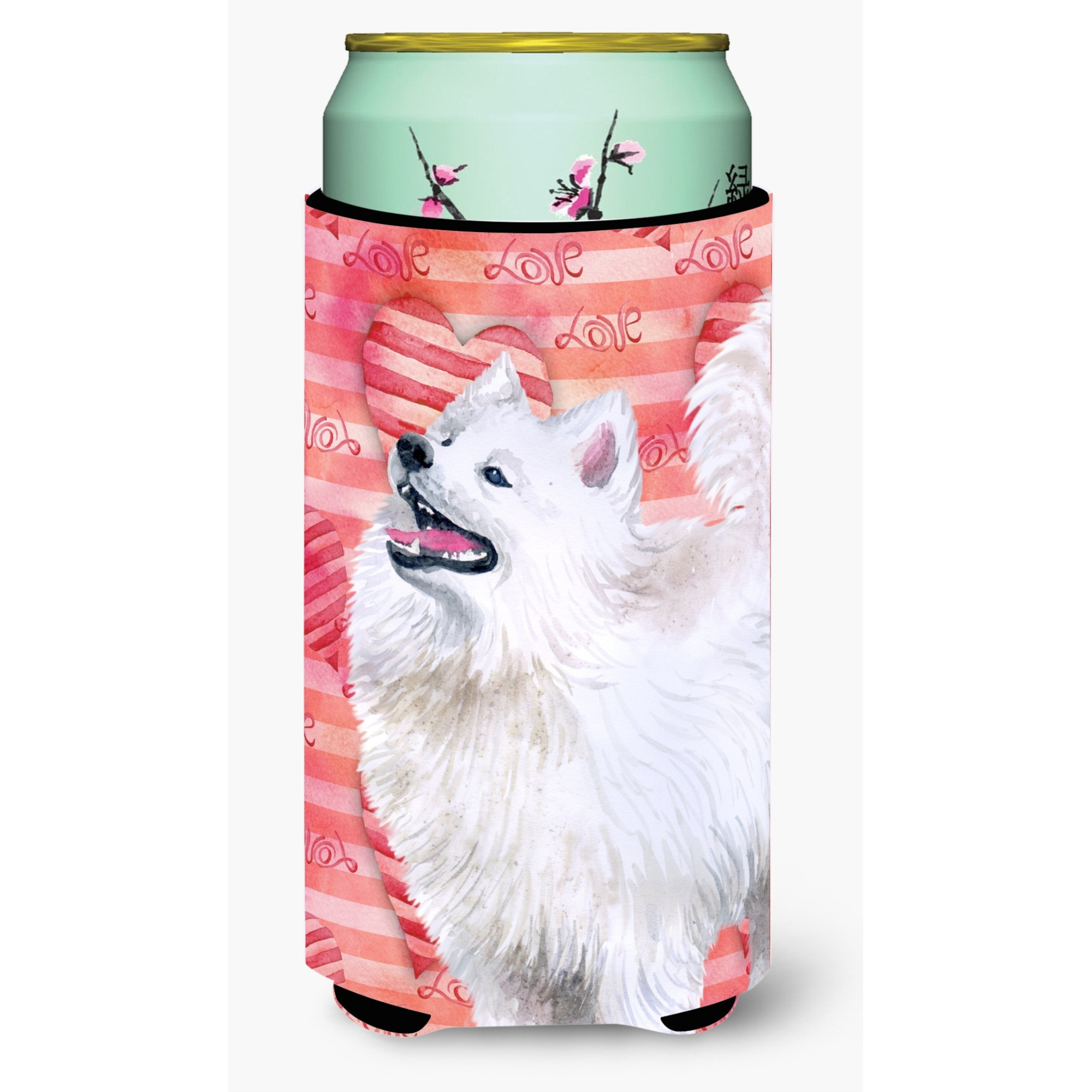 &quotCaroline's Treasures Samoyed Love Decorative Can Hugger, Tall Boy, Multicolor"