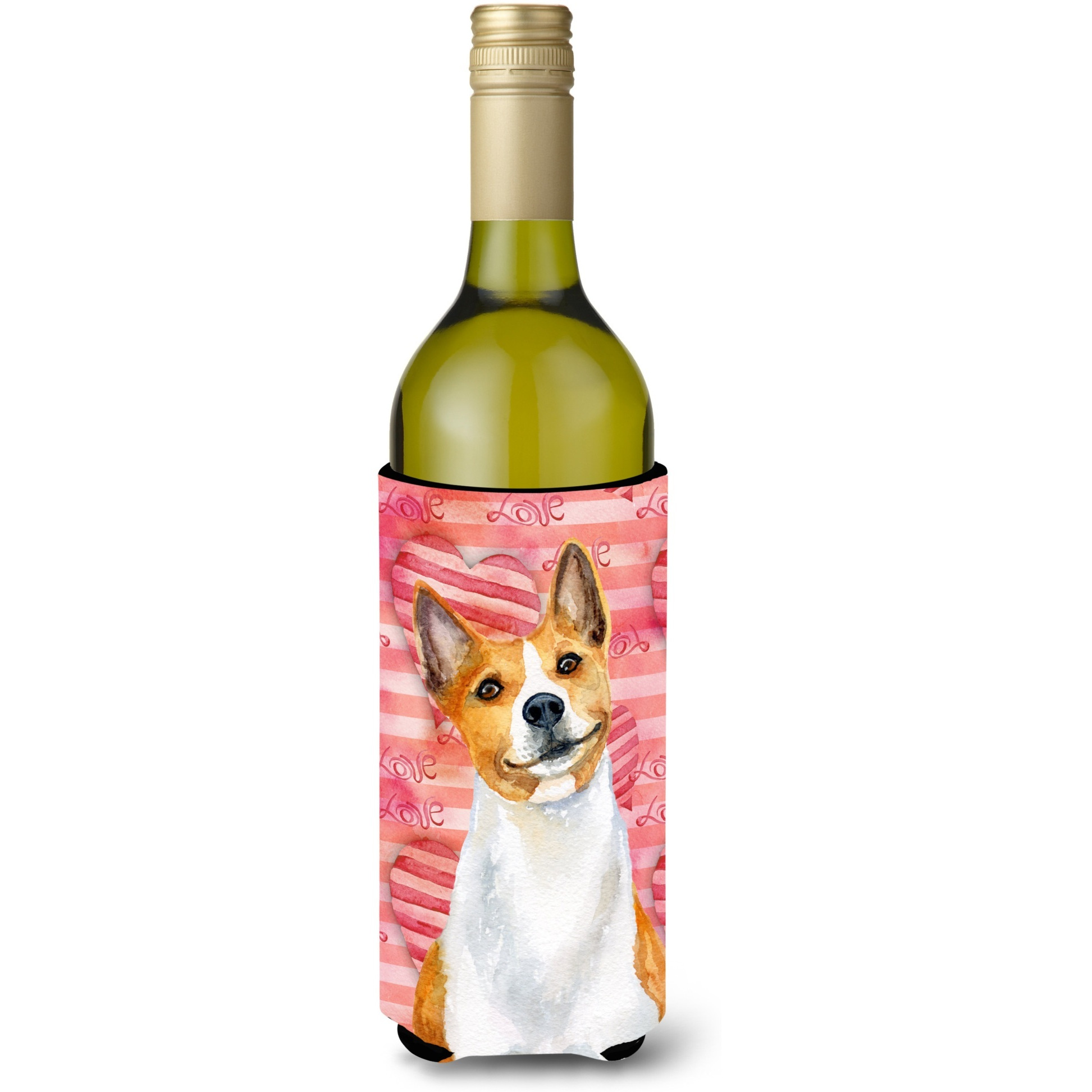 &quotCaroline's Treasures Basenji Love Decorative Bottle Hugger, 750ml, Multicolor"