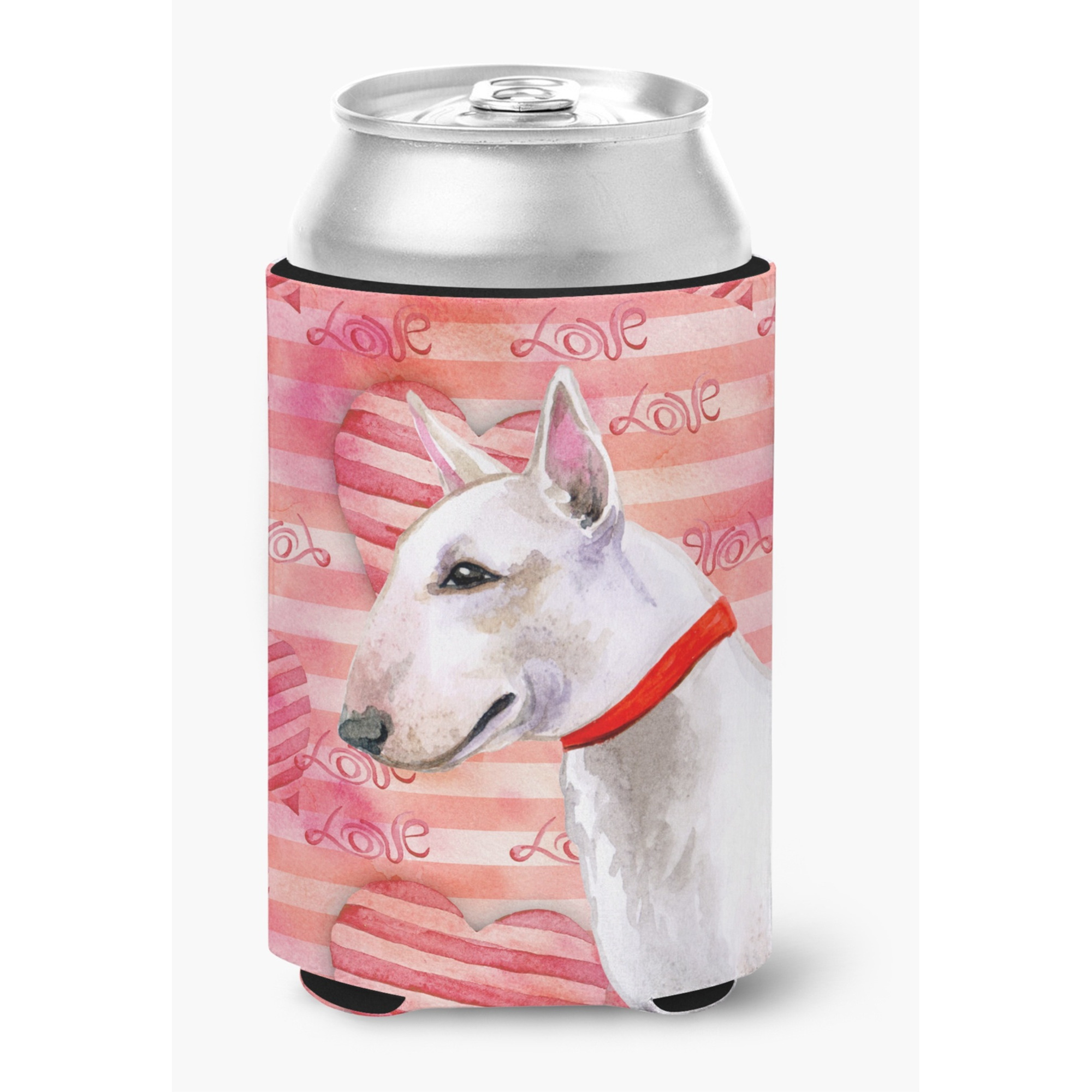 &quotCaroline's Treasures Bull Terrier Love Decorative Can Hugger, Multicolor"