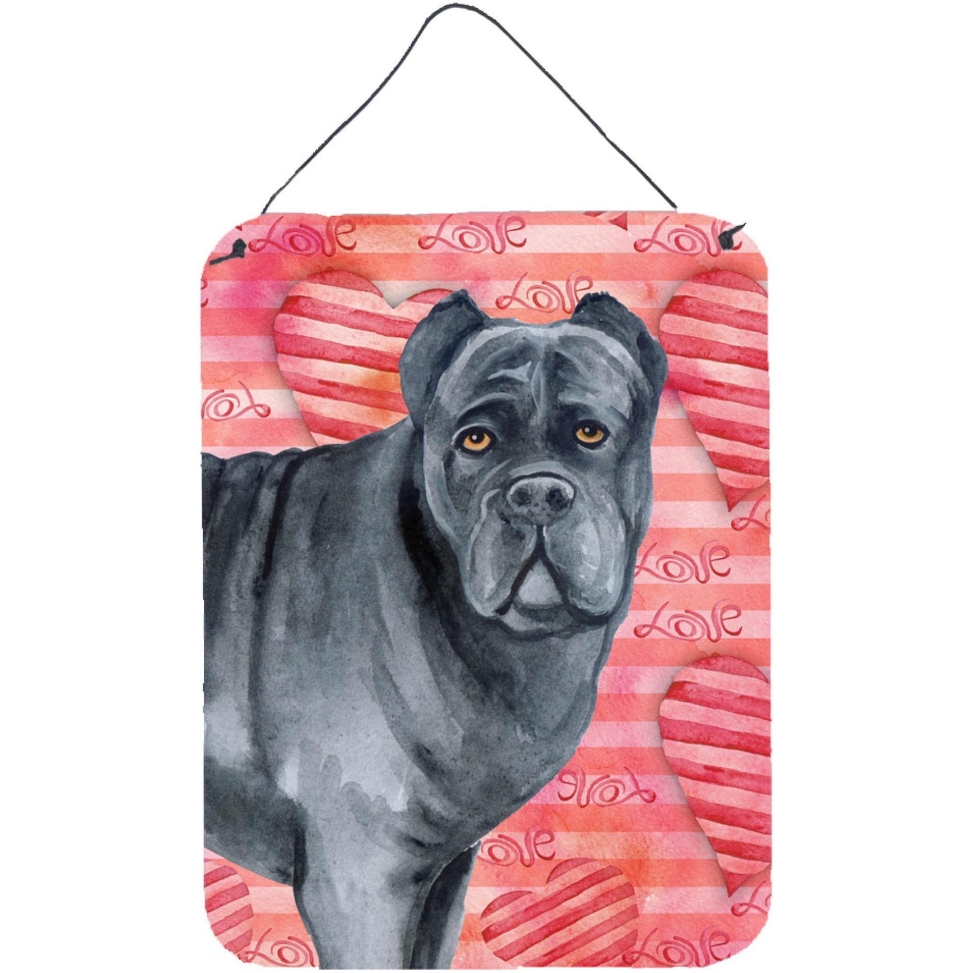 &quotCaroline's Treasures Cane Corso Love Metal Print, 16"" x 12"", Multicolor"