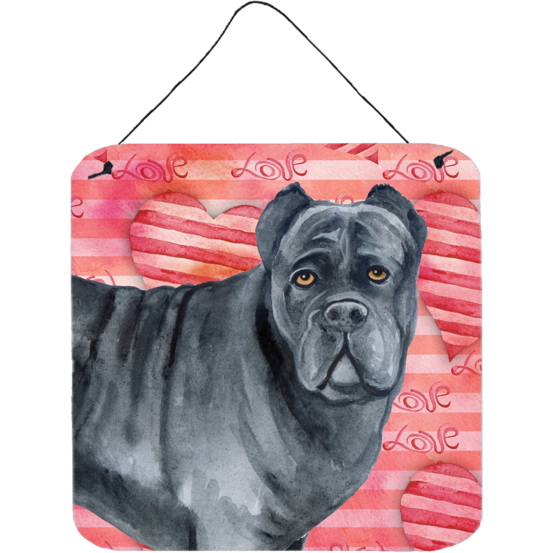 &quotCaroline's Treasures Cane Corso Metal Print, 6h x 6w, Love is a Dog"