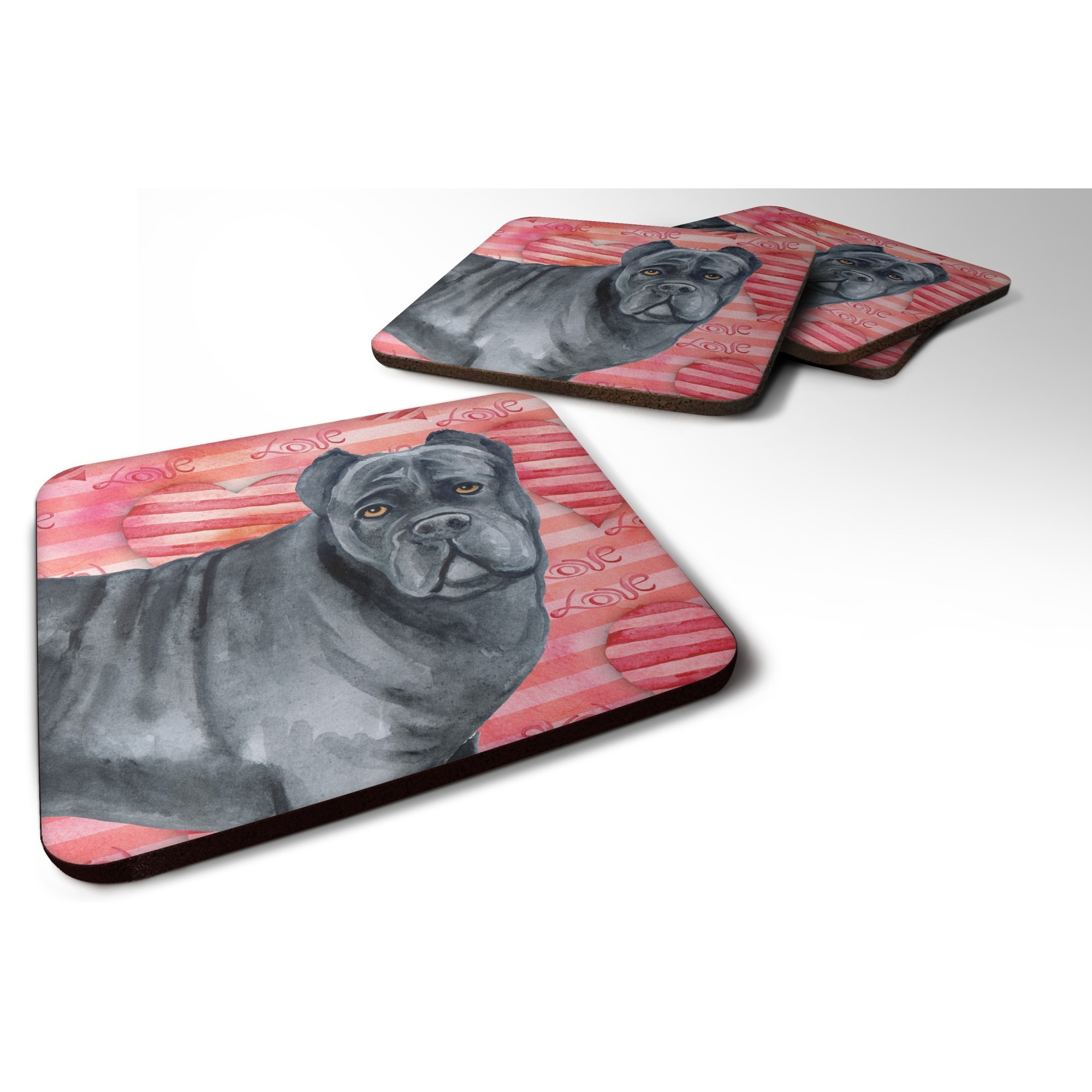 &quotCaroline's Treasures Cane Corso Love Decorative coasters, Multicolor"